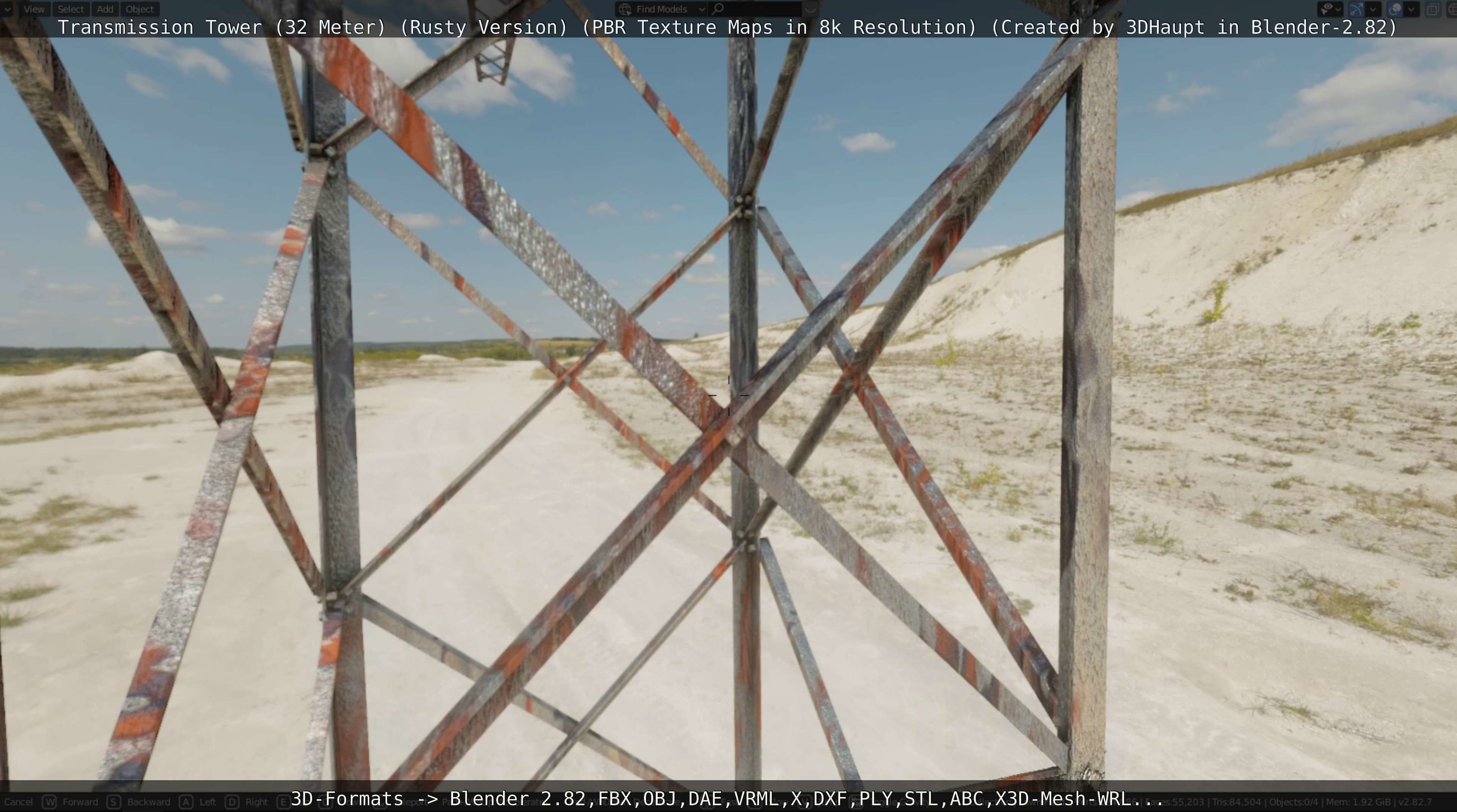 Rusty Transmission Tower Package 3D Model Collection_95