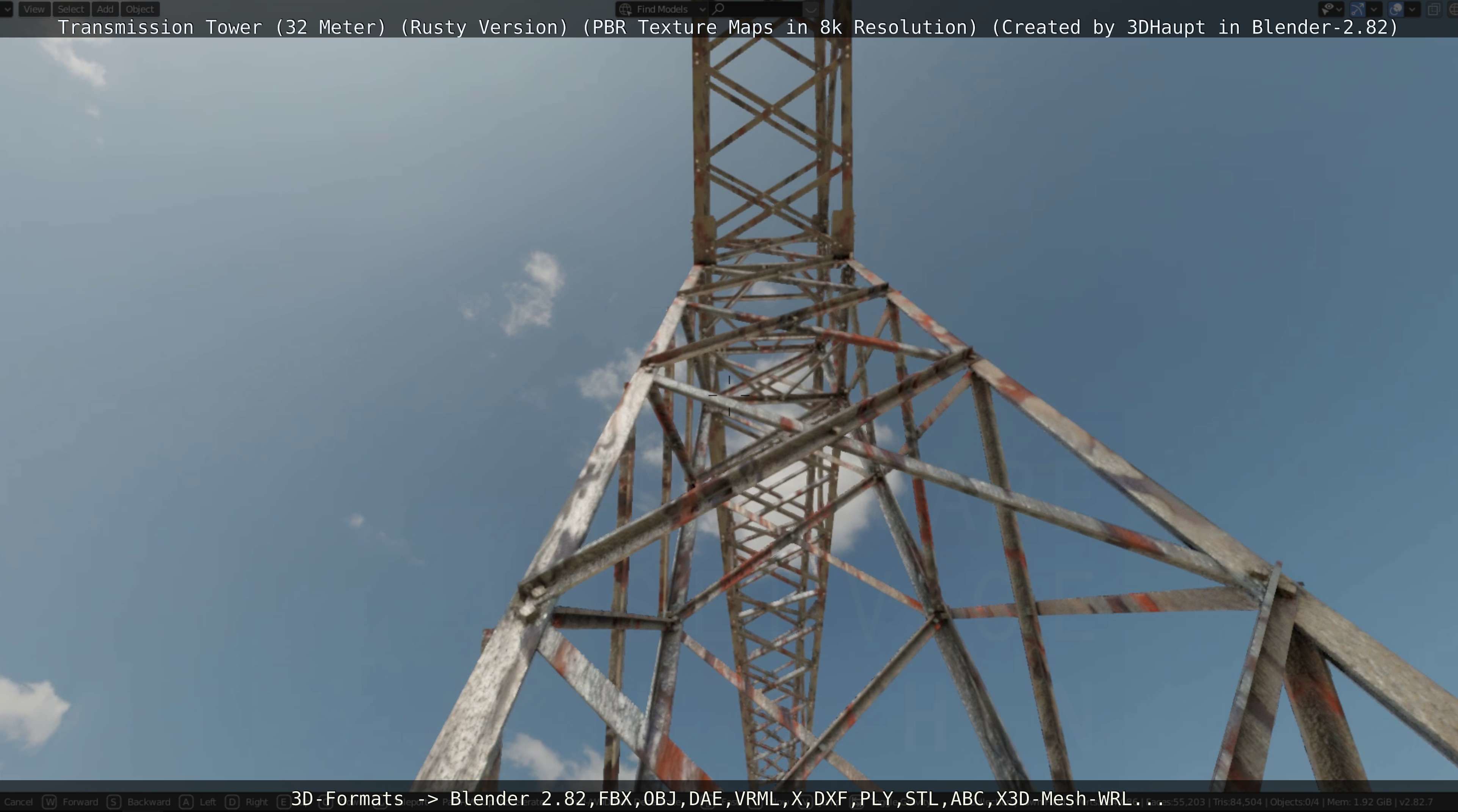 Rusty Transmission Tower Package 3D Model Collection_100