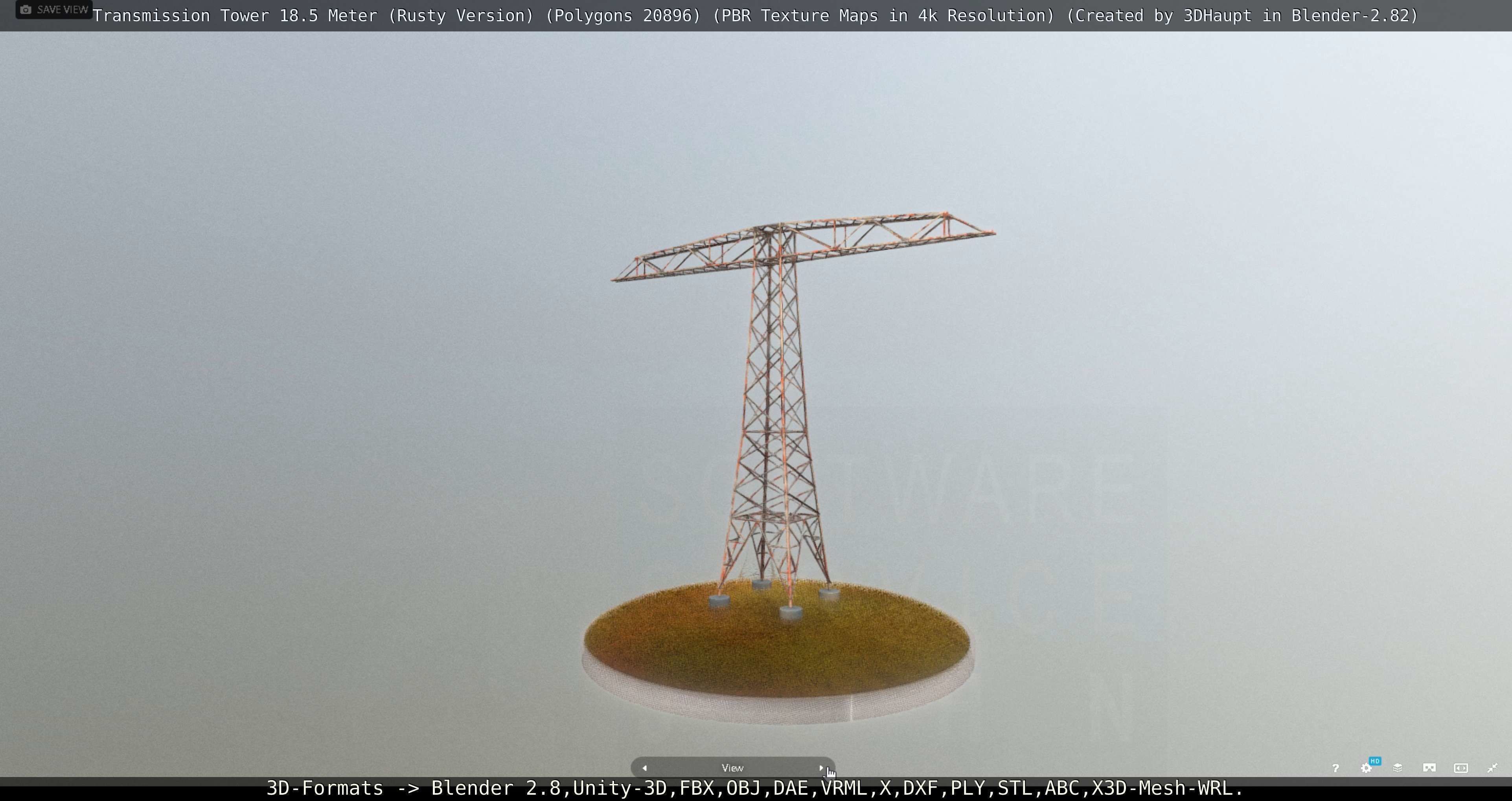 Rusty Transmission Tower Package 3D Model Collection_64