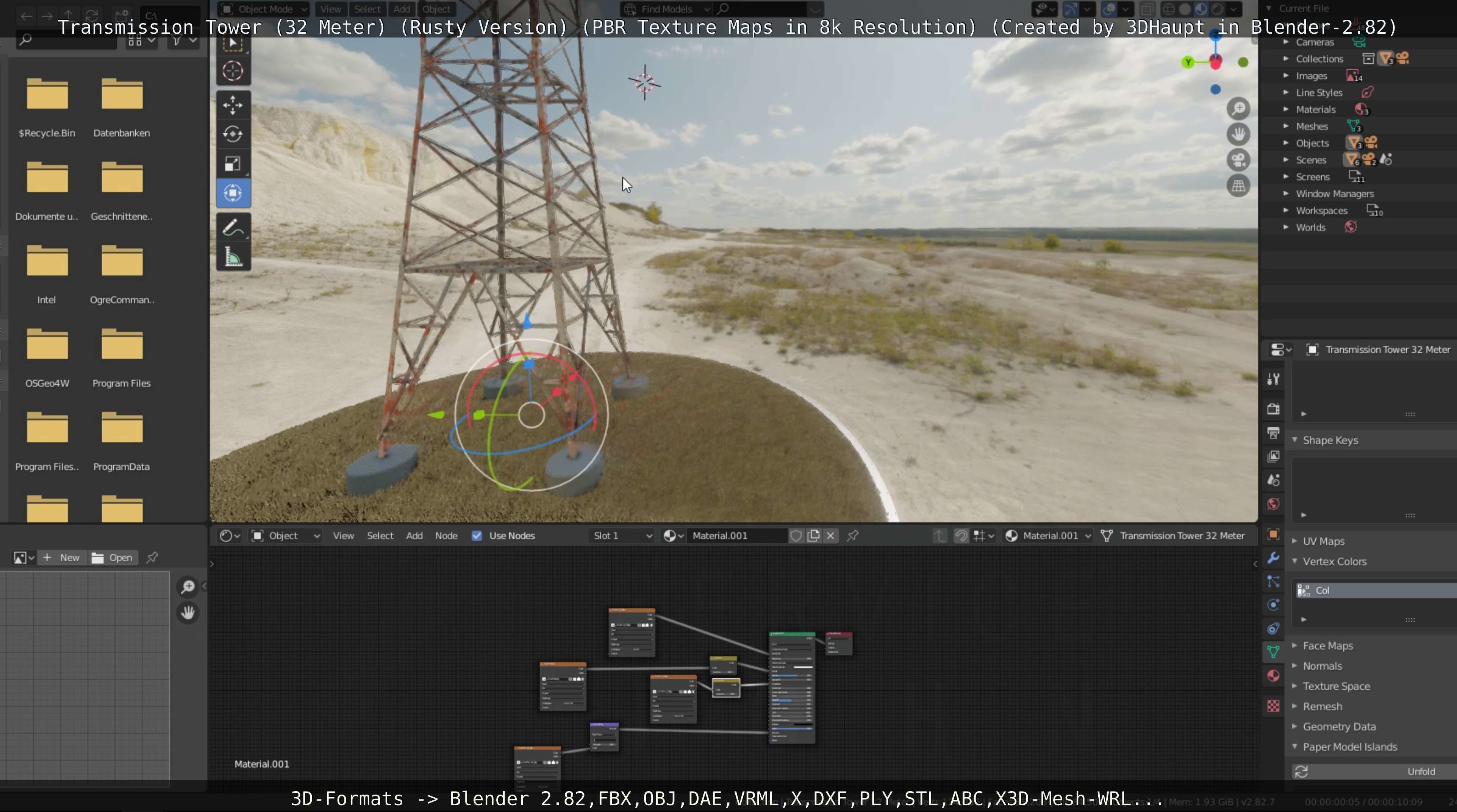 Rusty Transmission Tower Package 3D Model Collection_117