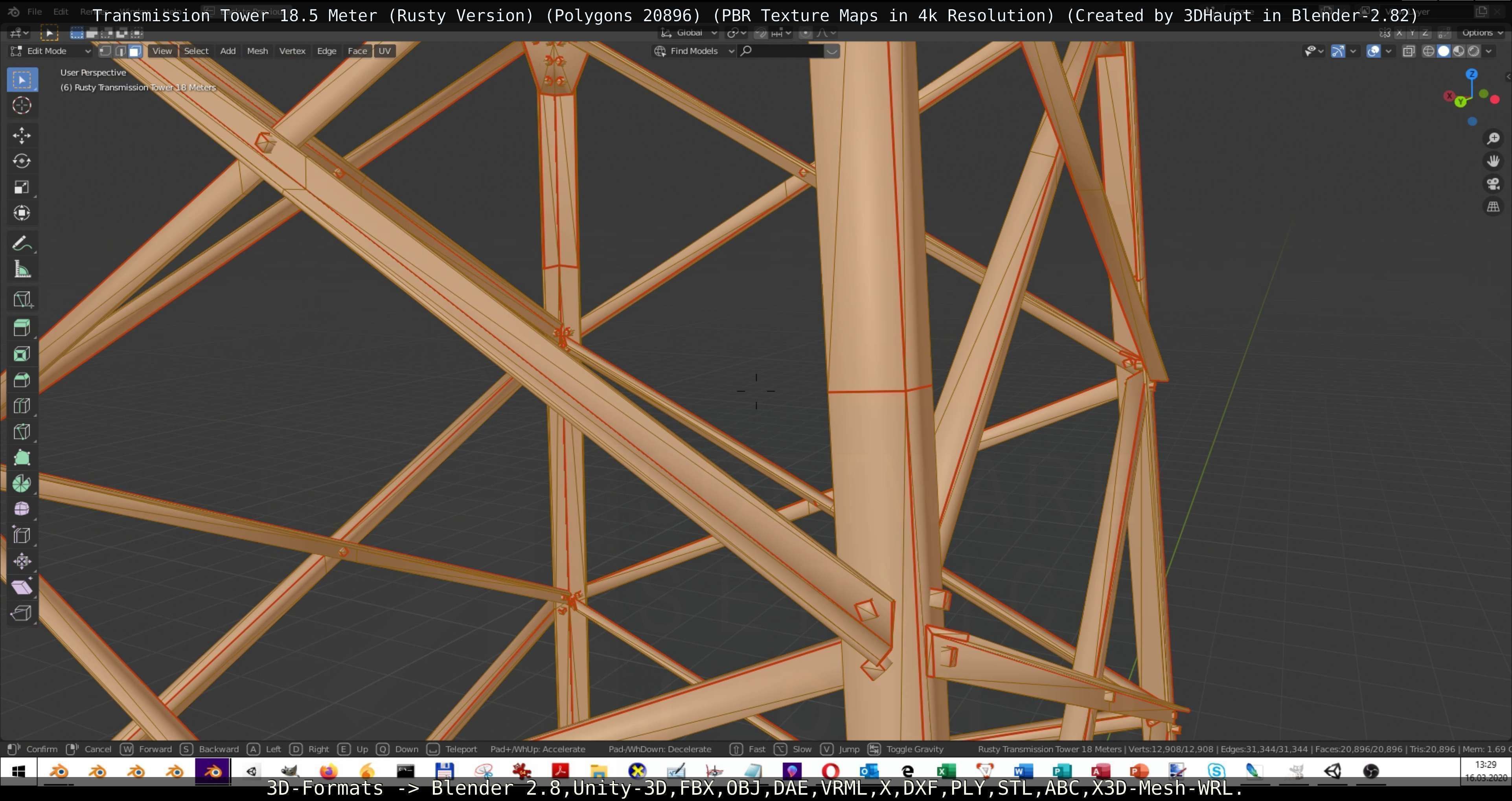 Rusty Transmission Tower Package 3D Model Collection_68