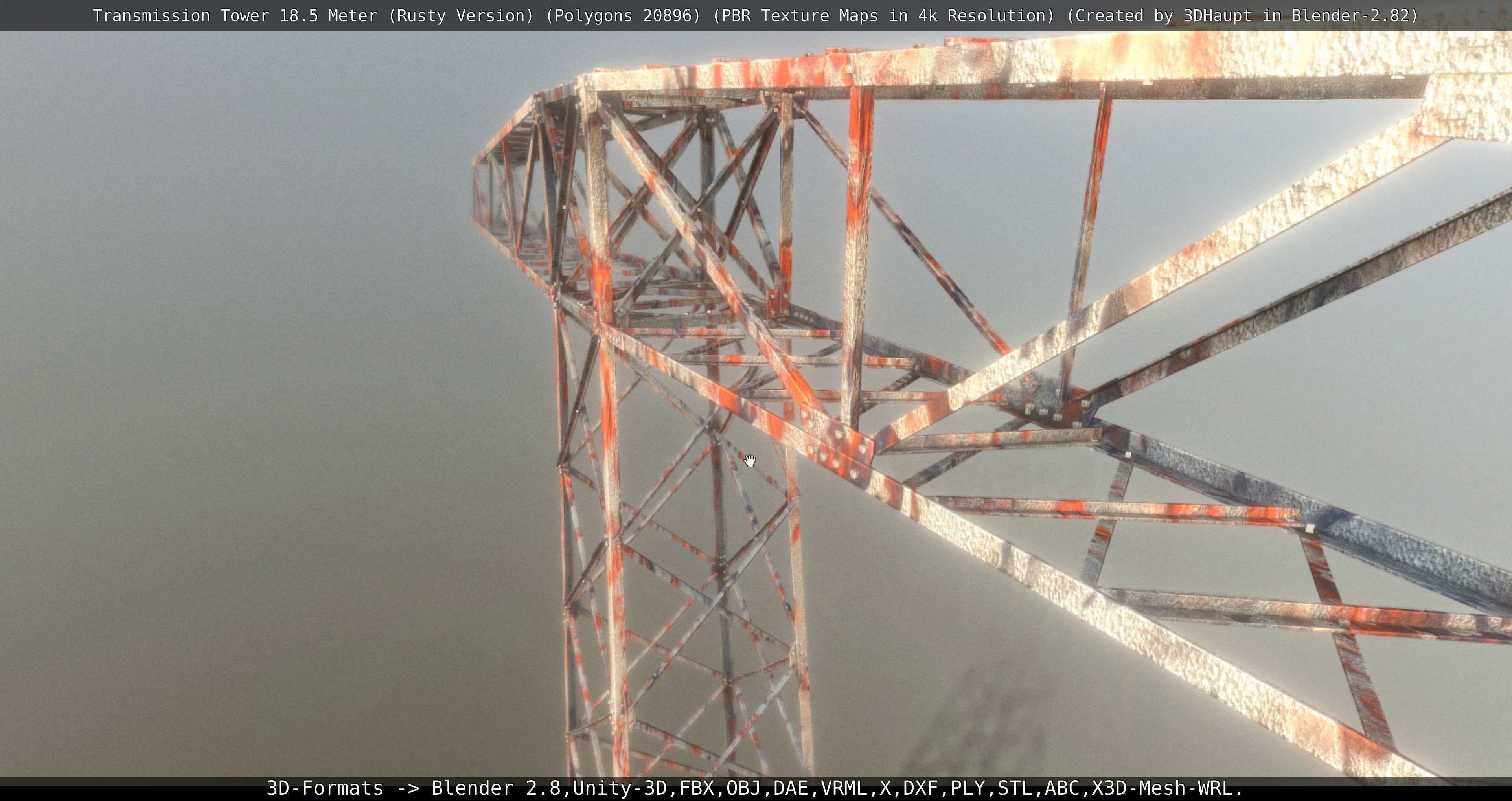 Rusty Transmission Tower Package 3D Model Collection_75