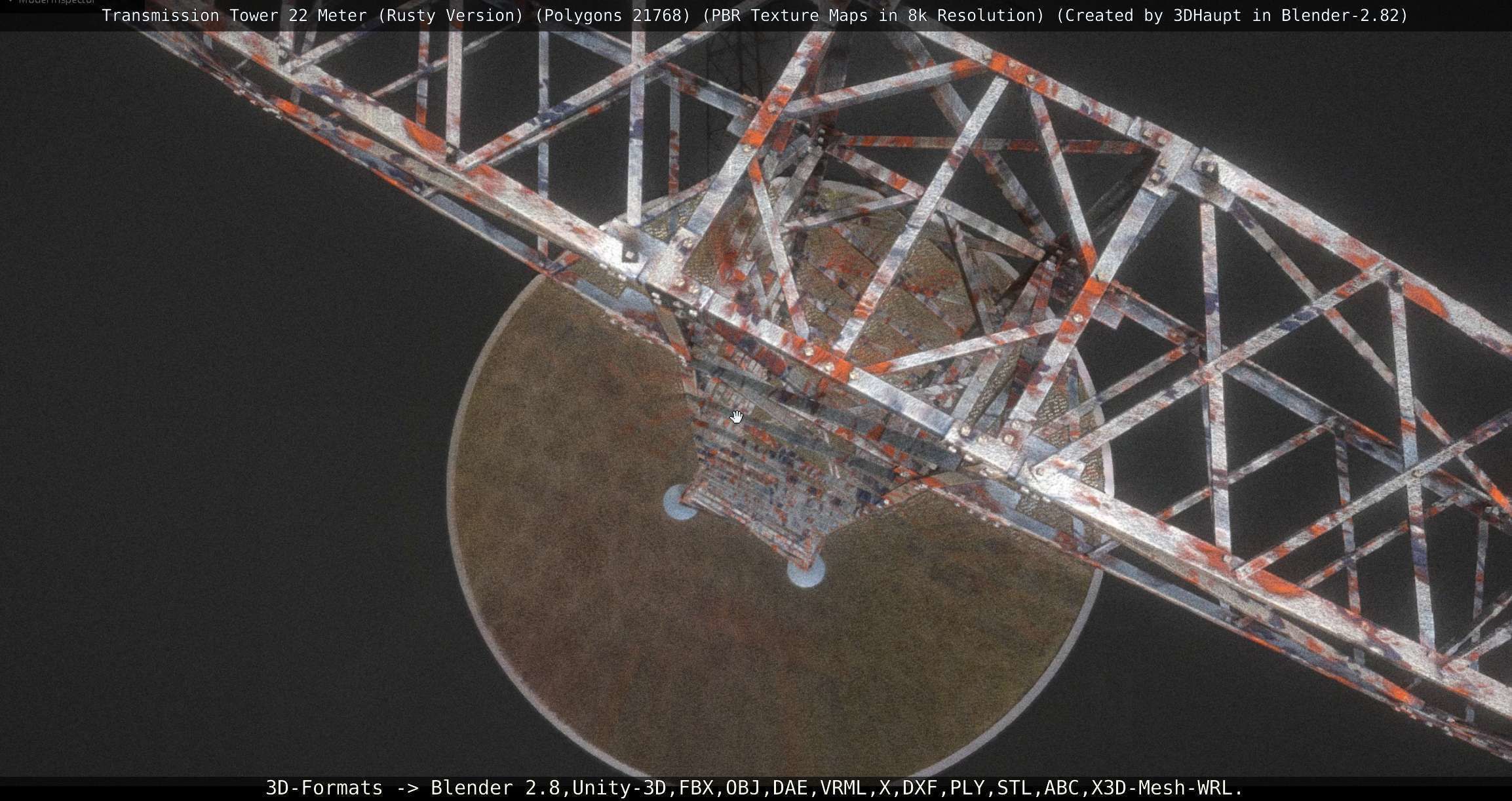 Rusty Transmission Tower Package 3D Model Collection_15