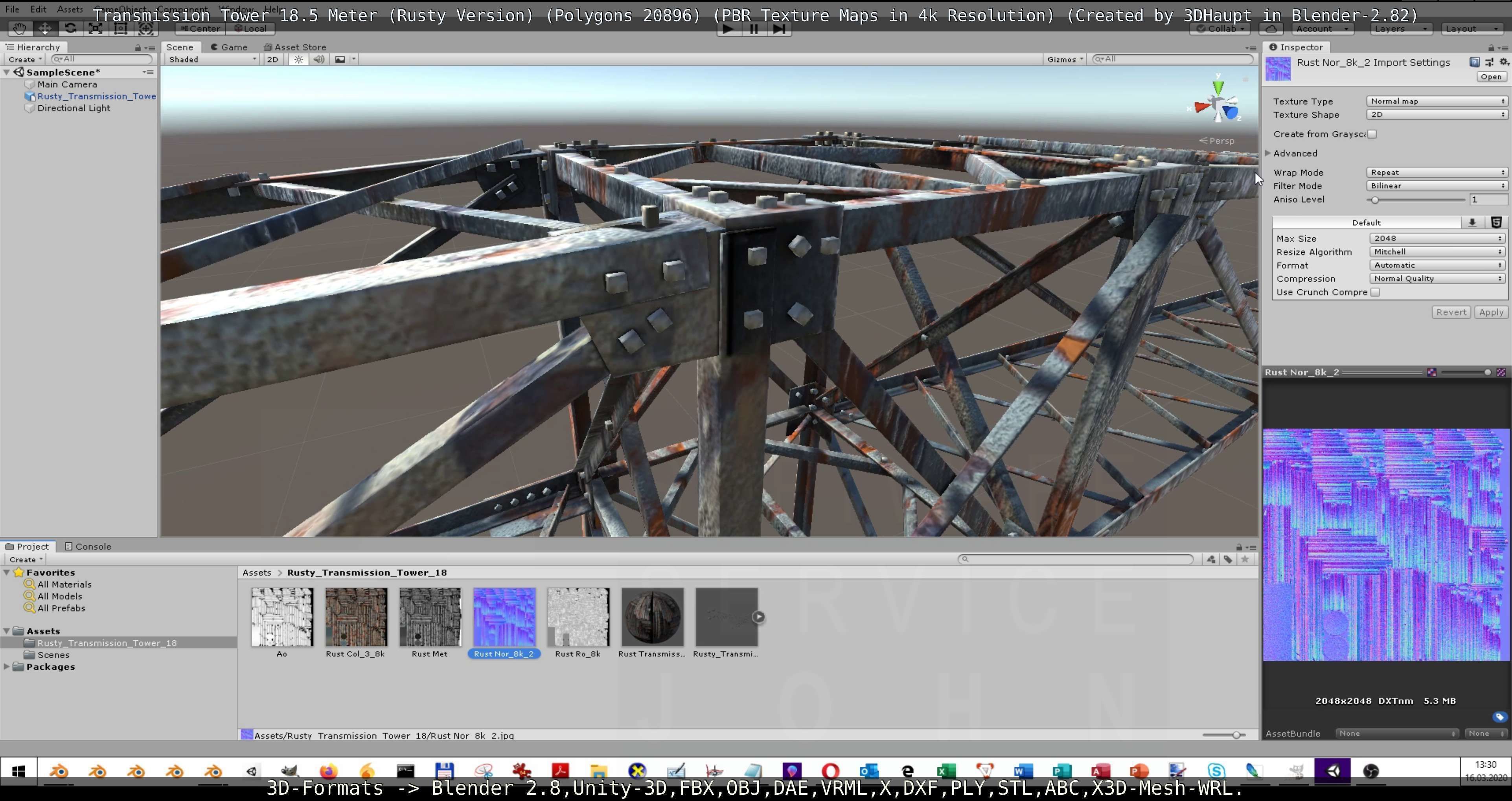 Rusty Transmission Tower Package 3D Model Collection_62