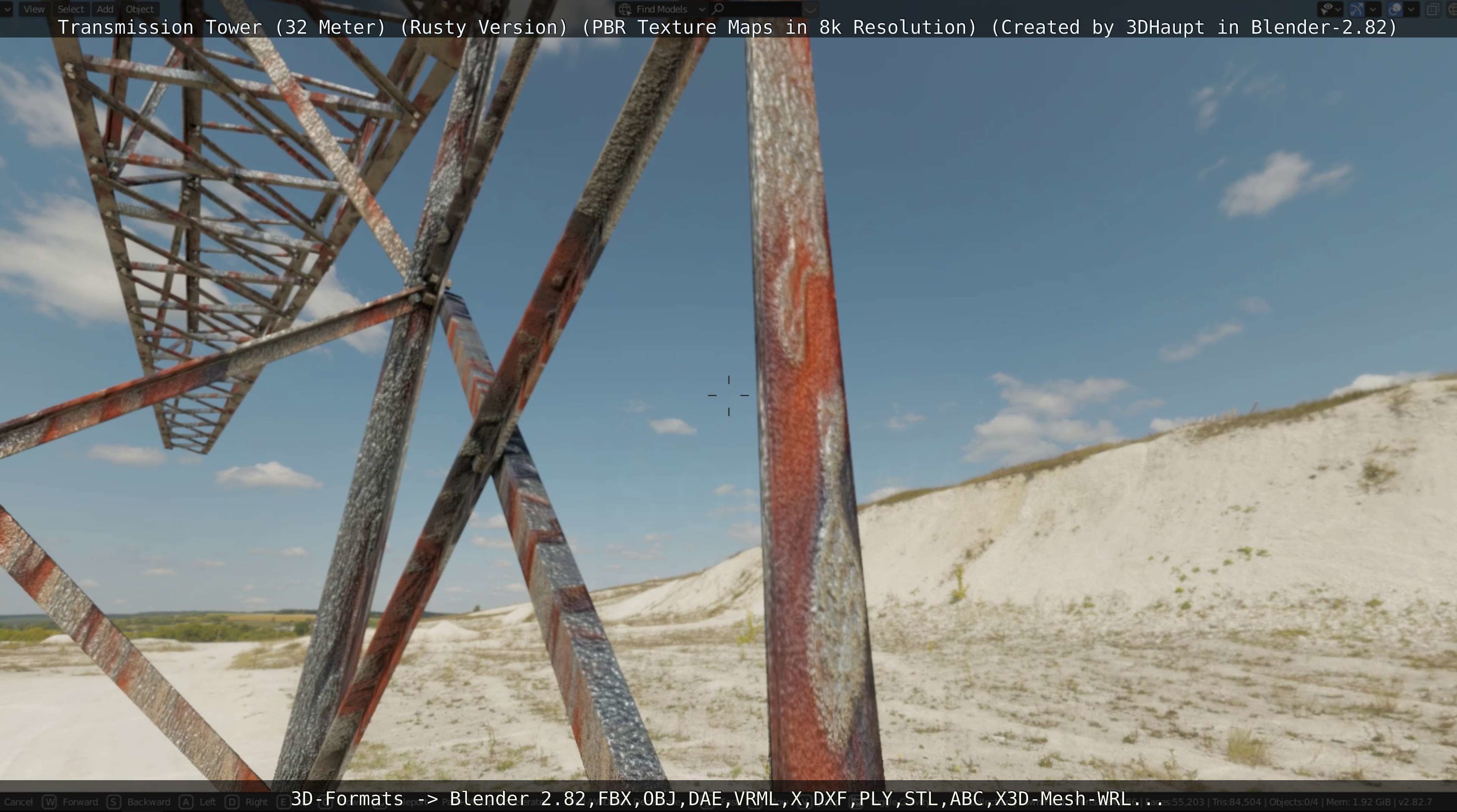 Rusty Transmission Tower Package 3D Model Collection_89