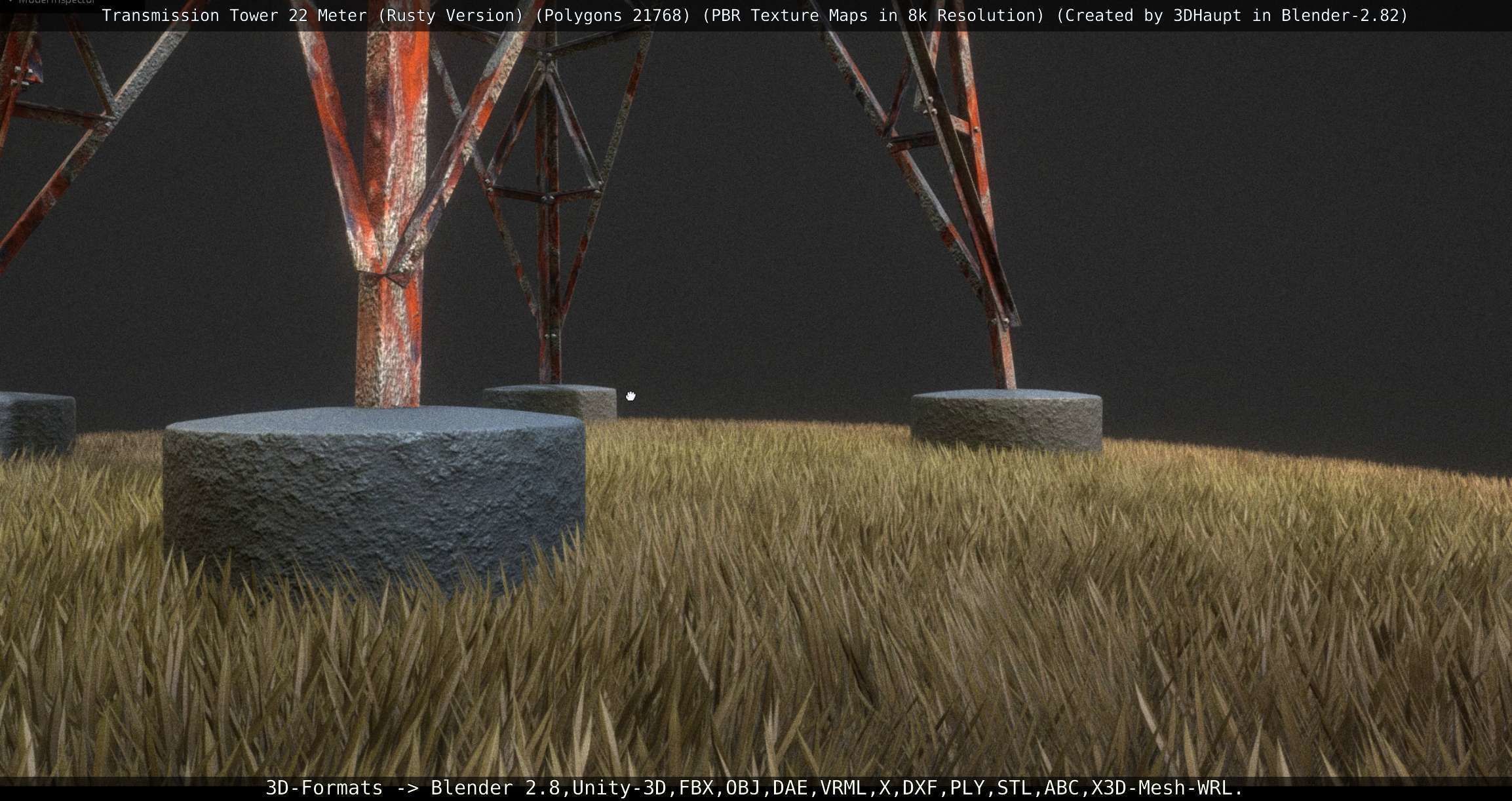 Rusty Transmission Tower Package 3D Model Collection_28