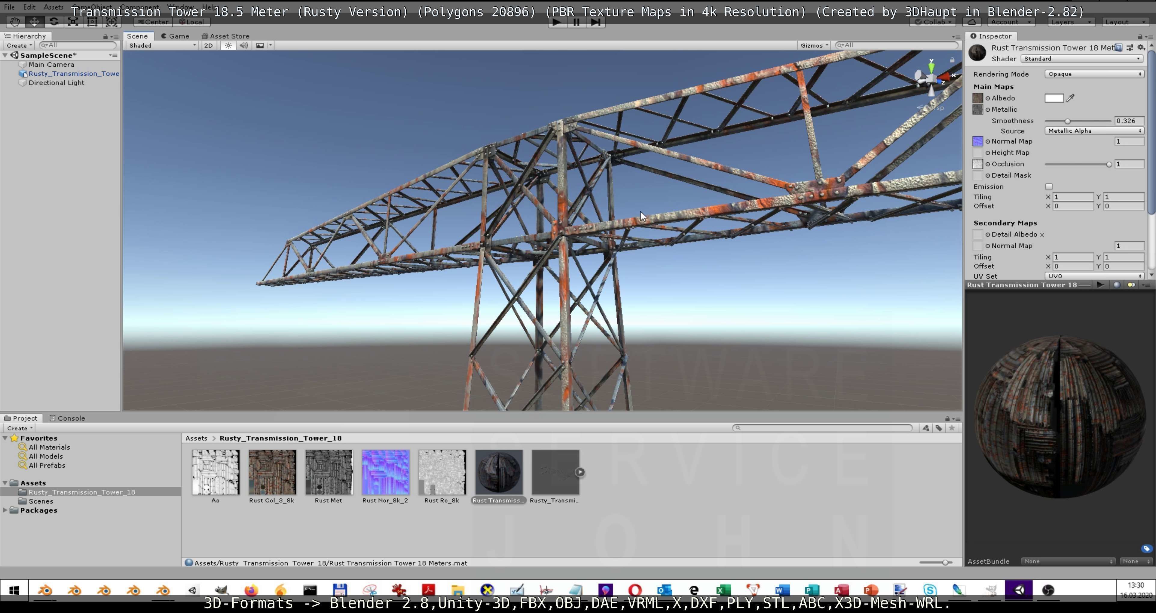 Rusty Transmission Tower Package 3D Model Collection_91