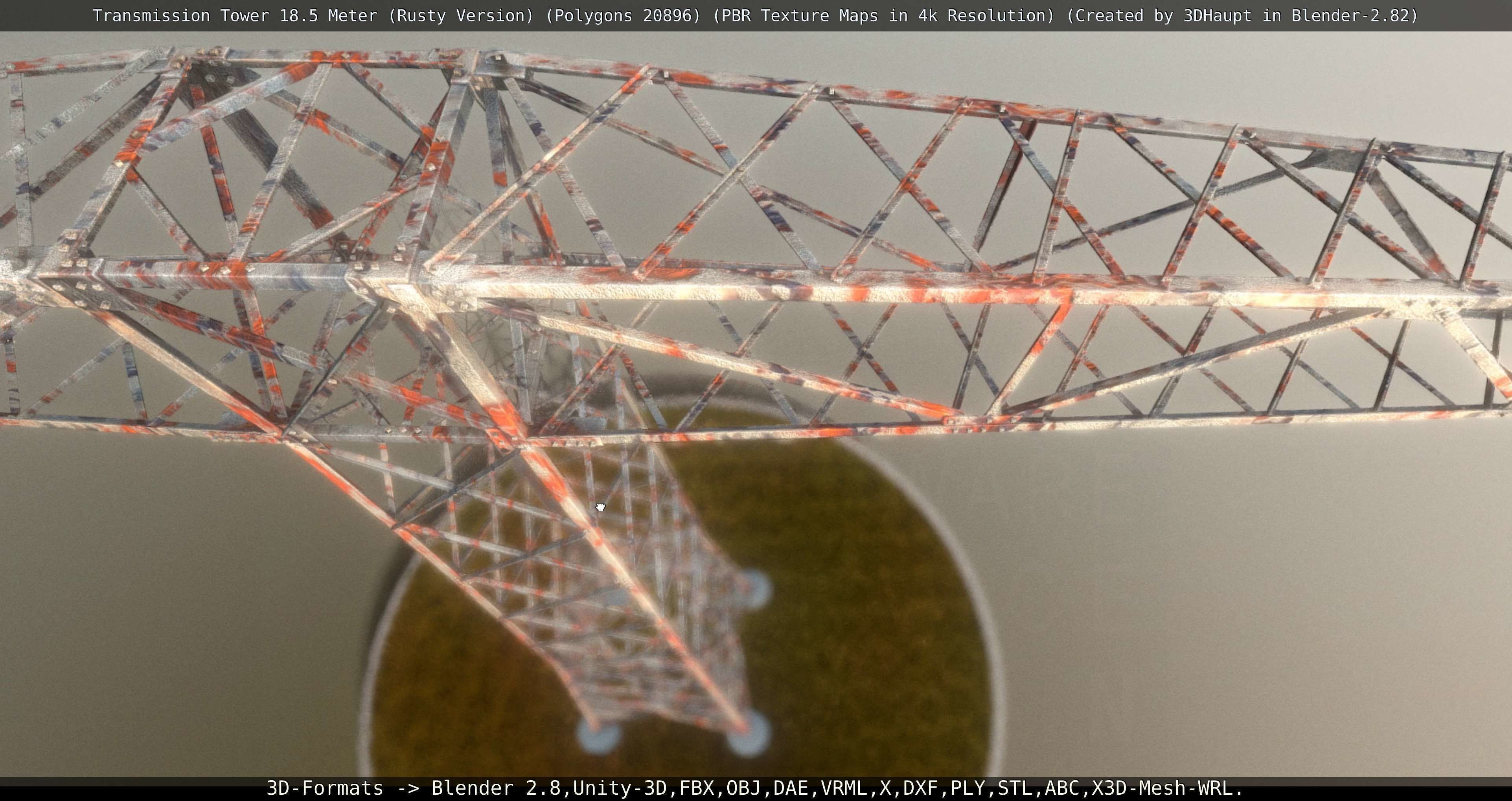 Rusty Transmission Tower Package 3D Model Collection_83