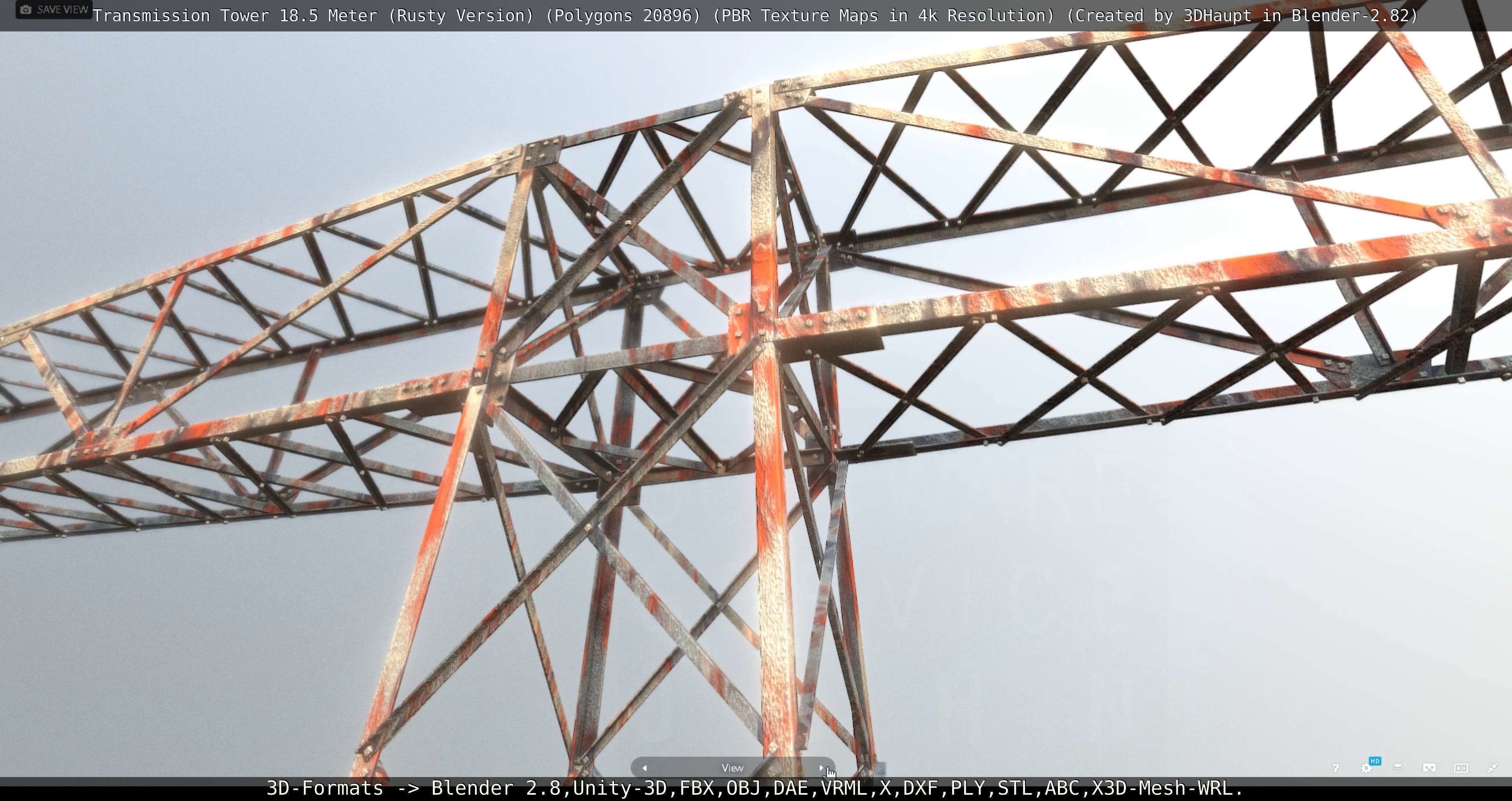 Rusty Transmission Tower Package 3D Model Collection_71