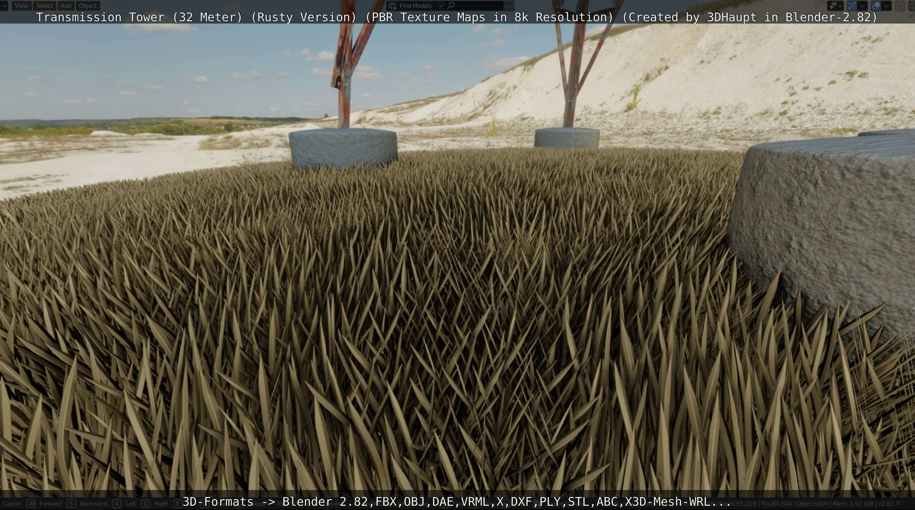 Rusty Transmission Tower Package 3D Model Collection_106