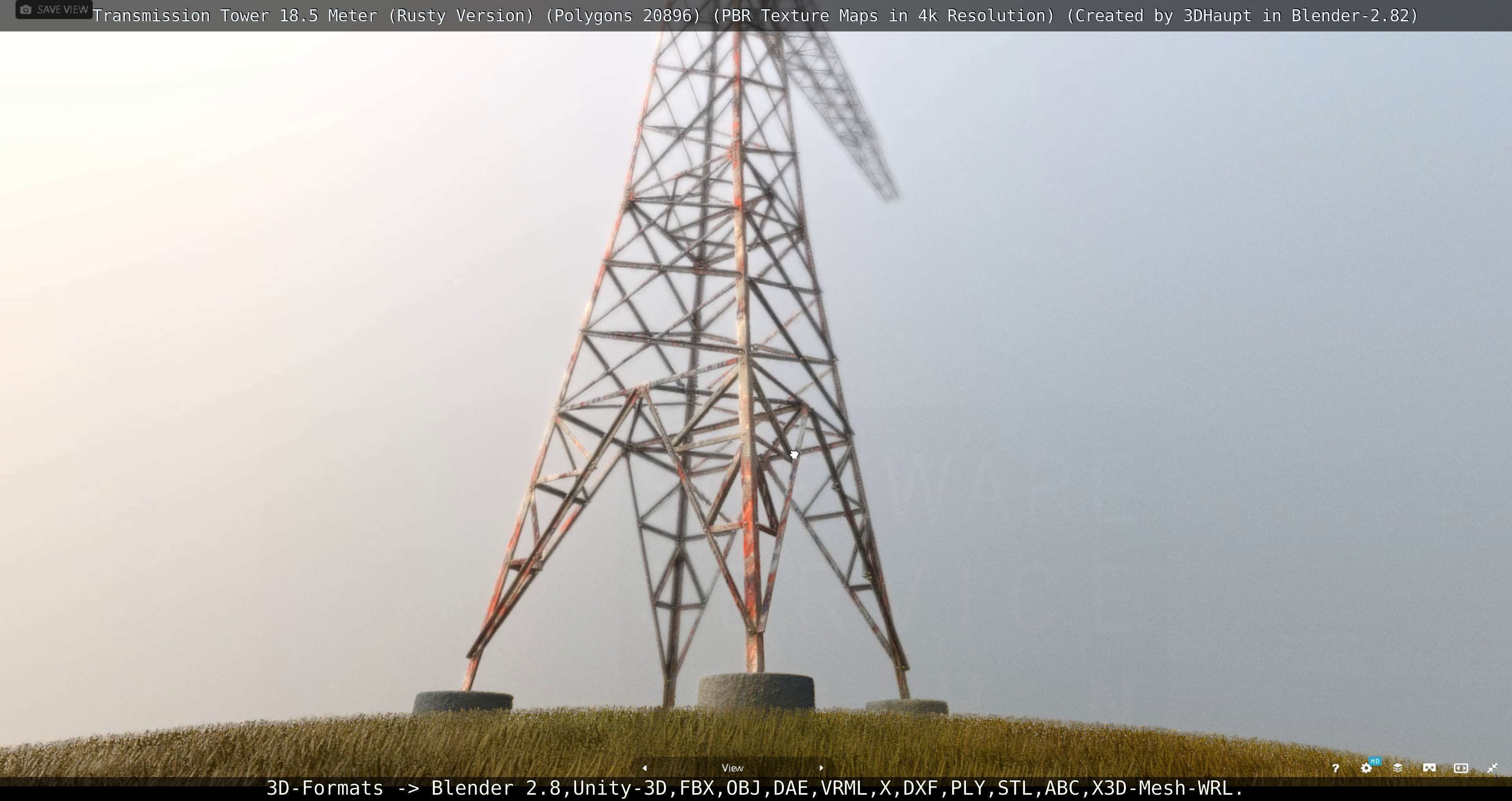 Rusty Transmission Tower Package 3D Model Collection_92