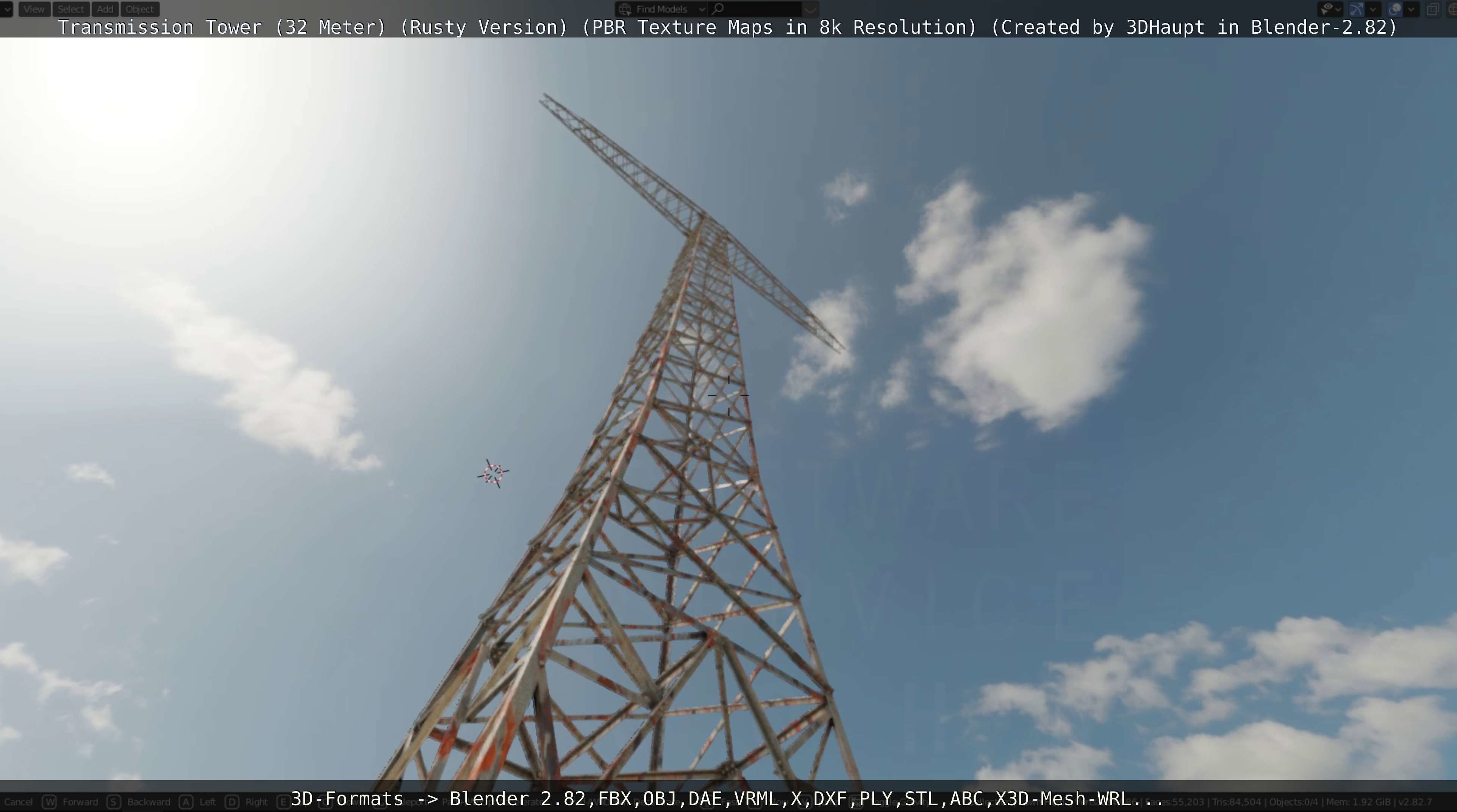 Rusty Transmission Tower Package 3D Model Collection_124
