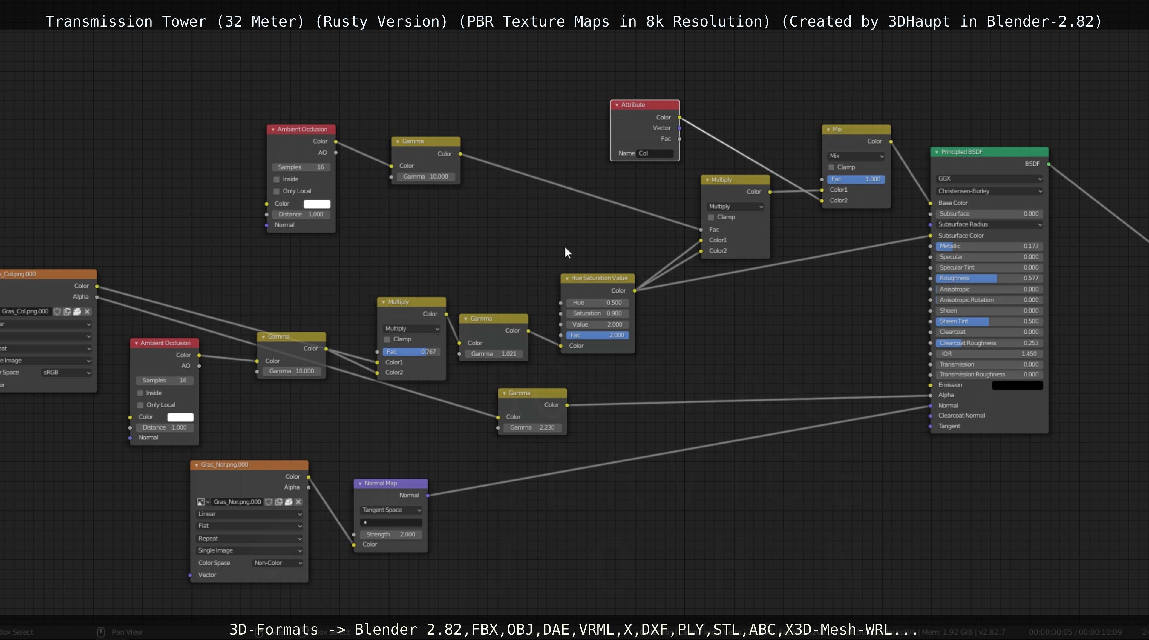 Rusty Transmission Tower Package 3D Model Collection_112
