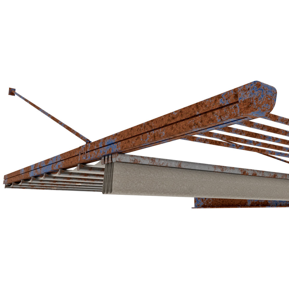 Motorized Pergola 1 worn 3 3D model_24
