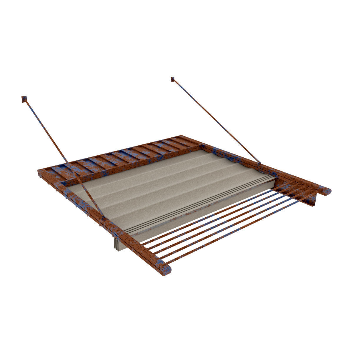 Motorized Pergola 1 worn 3 3D model_22