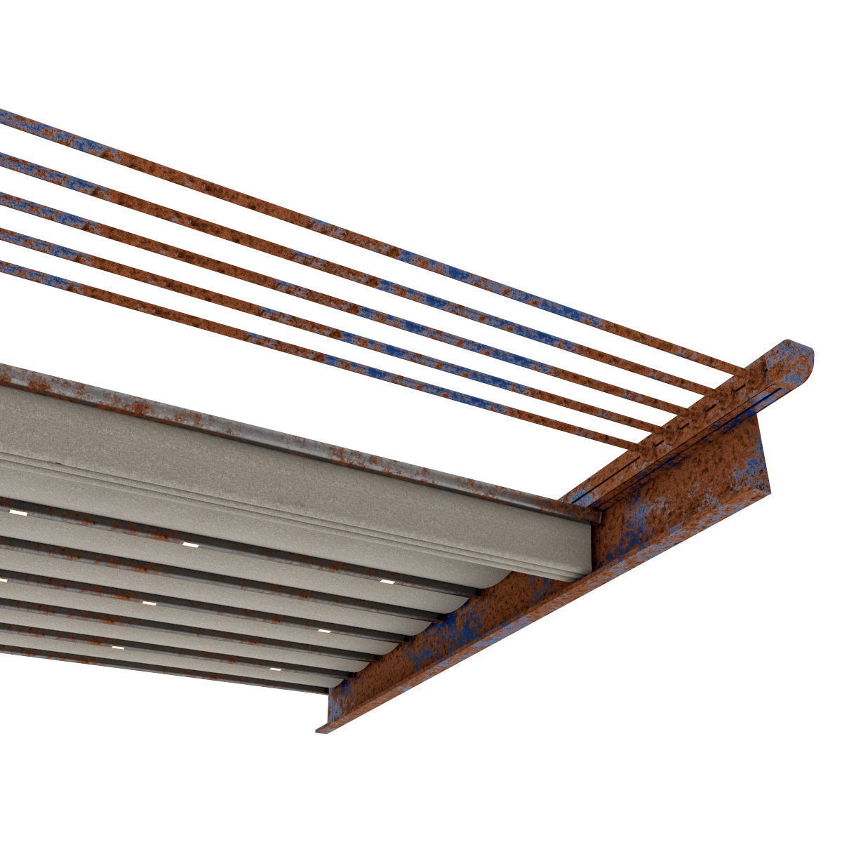 Motorized Pergola 1 worn 3 3D model_3