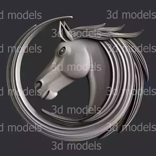 3d STL models for CNC router or 3dprinter horse