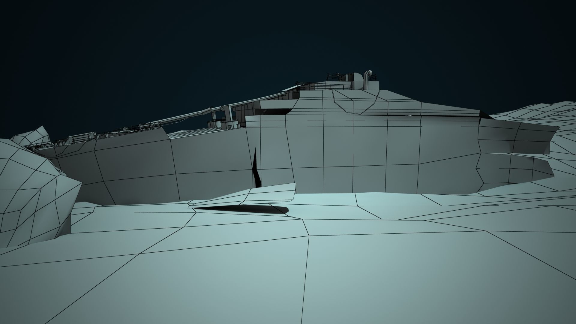 Titanic Wreck Low-poly 3D model_9