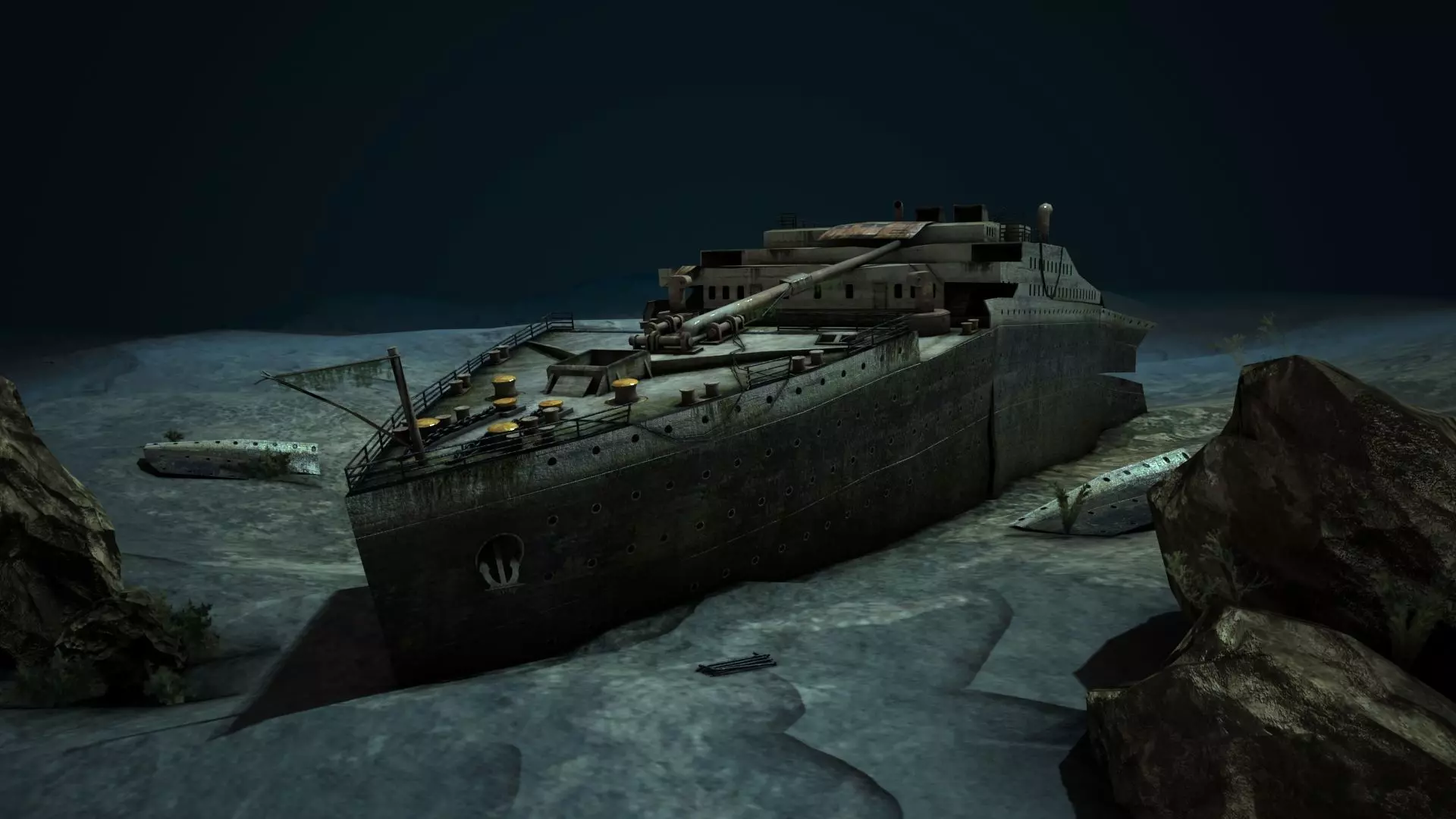 Titanic Wreck Low-poly 3D model_0