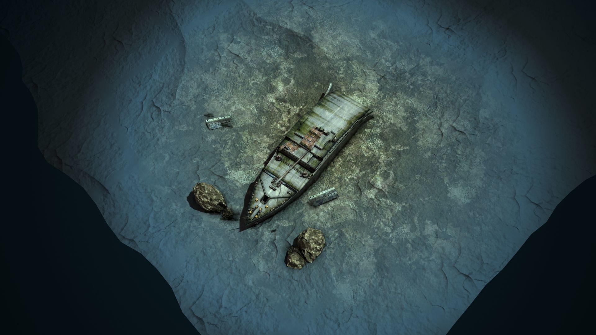 Titanic Wreck Low-poly 3D model_5