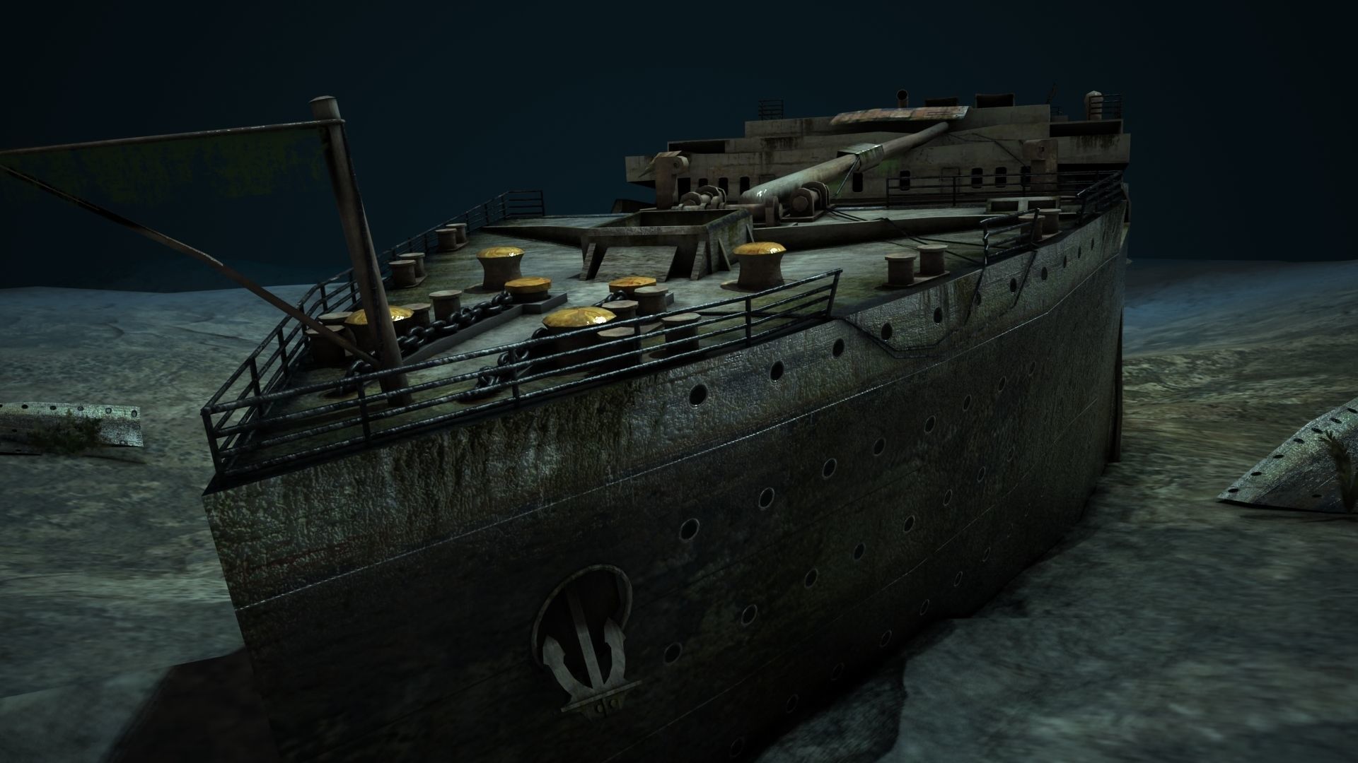 Titanic Wreck Low-poly 3D model_3