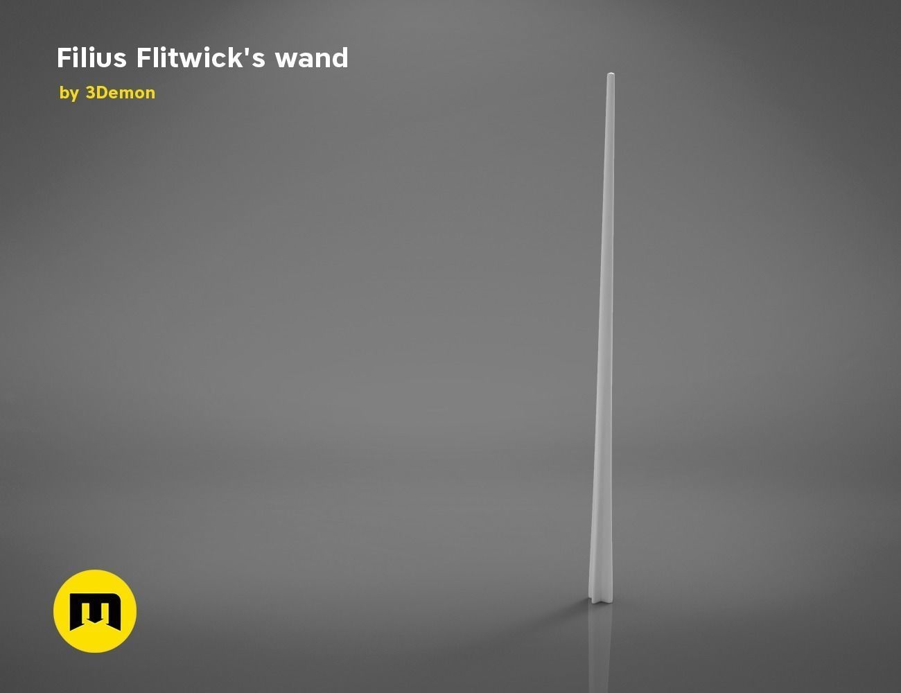 Wand of  Filius Flitwick 3D print model_10