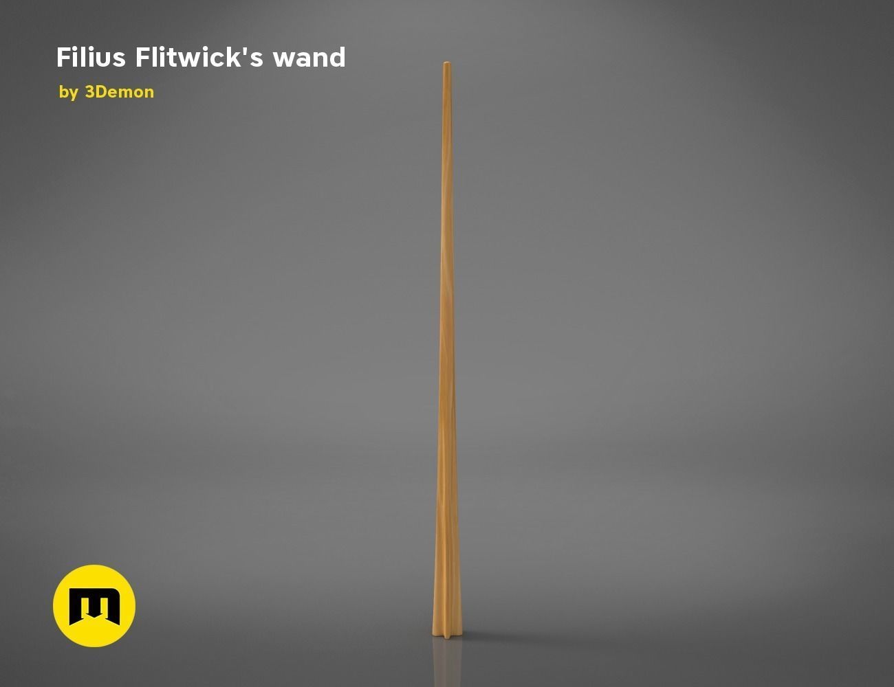 Wand of  Filius Flitwick 3D print model_3