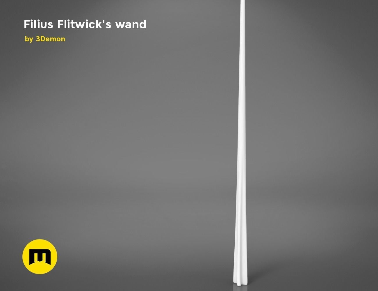 Wand of  Filius Flitwick 3D print model_7