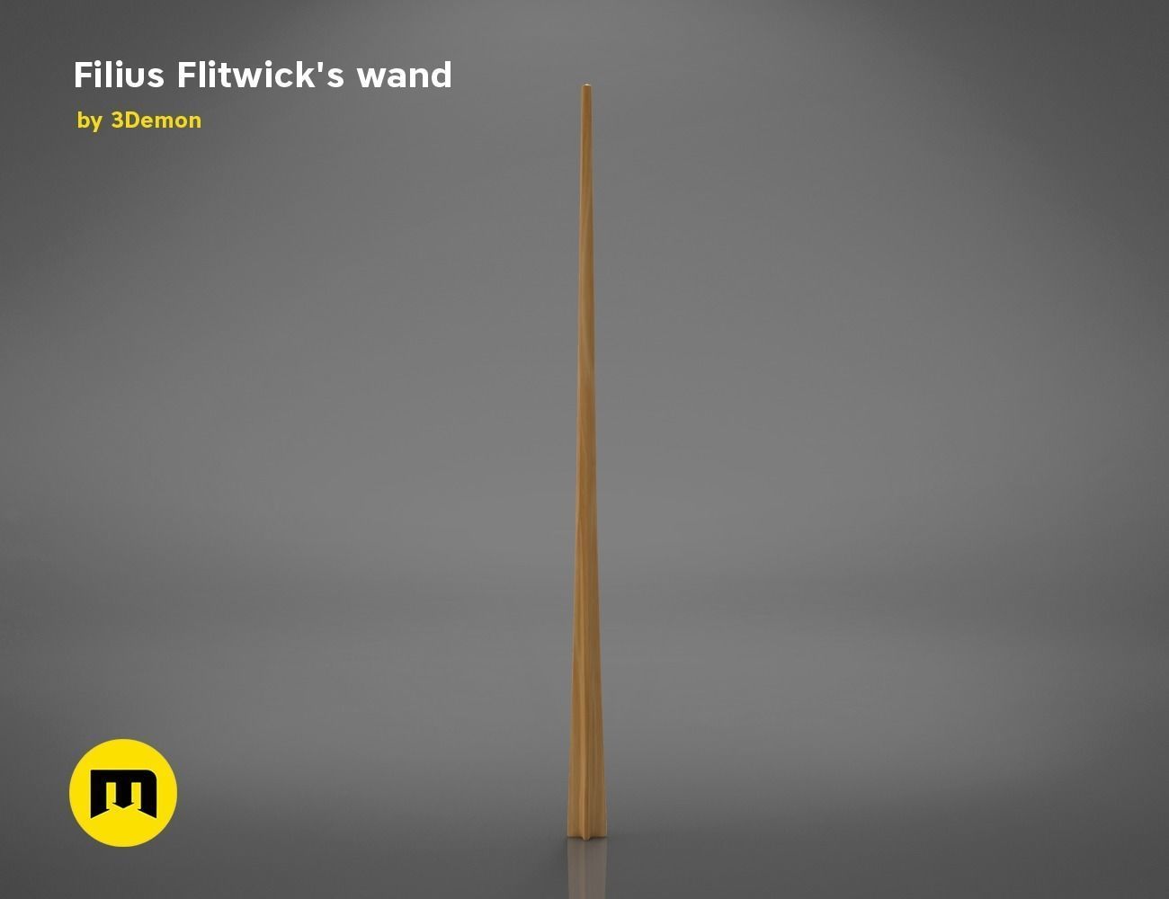Wand of  Filius Flitwick 3D print model_4