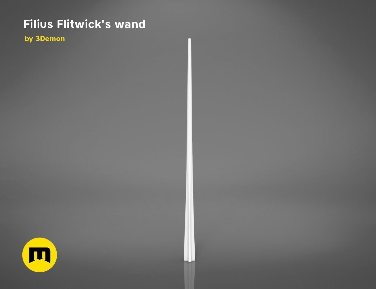 Wand of  Filius Flitwick 3D print model_9