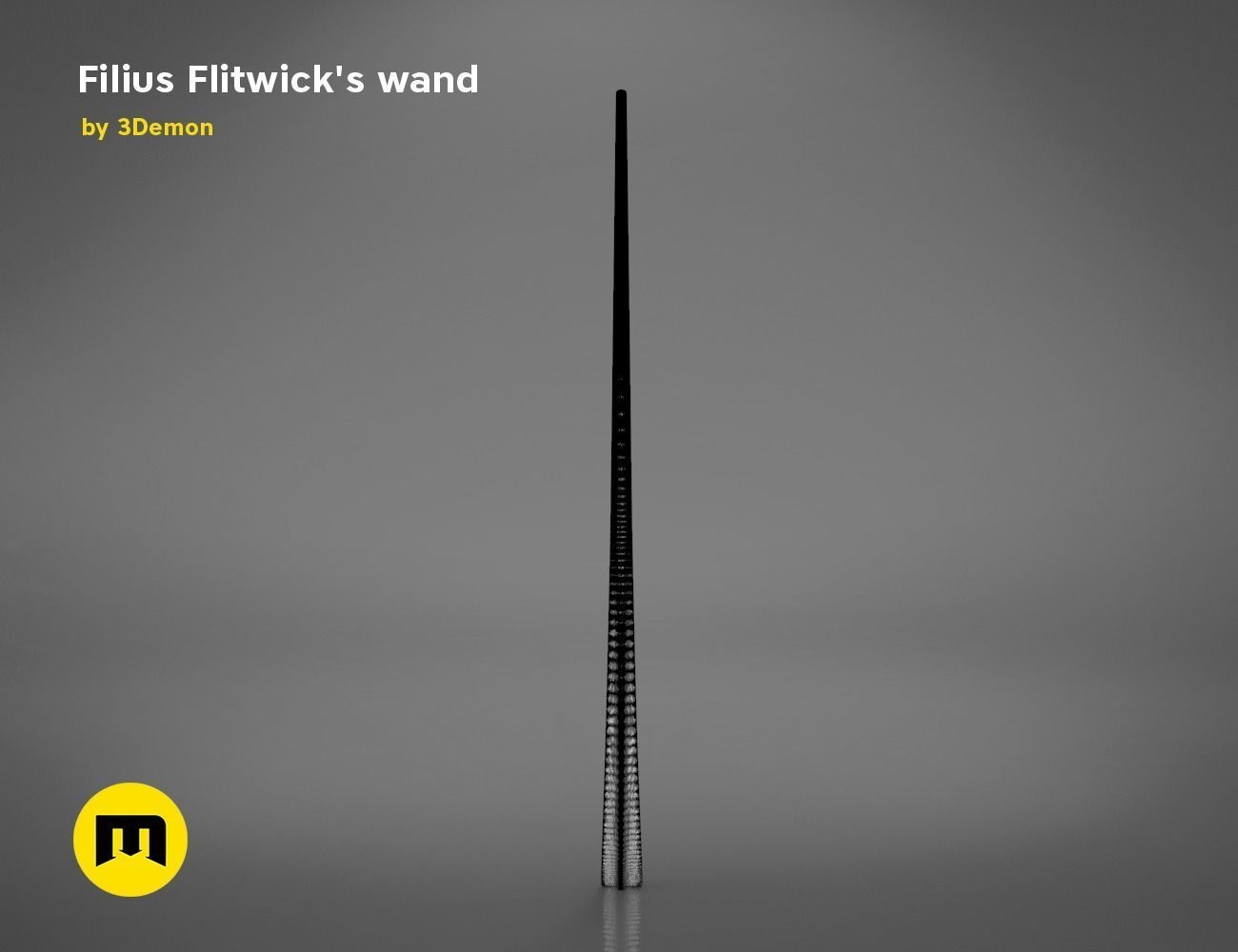 Wand of  Filius Flitwick 3D print model_14