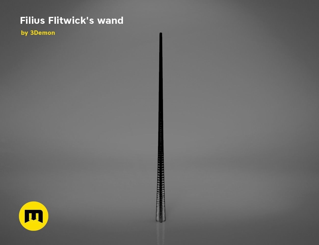 Wand of  Filius Flitwick 3D print model_12