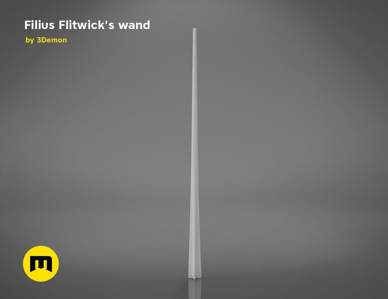 Wand of  Filius Flitwick 3D print model_5