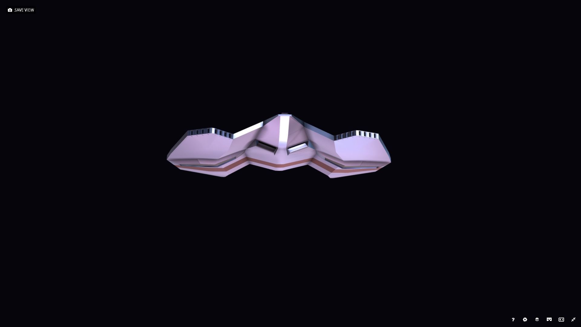 Spaceship - Fighter Low-poly 3D model_7