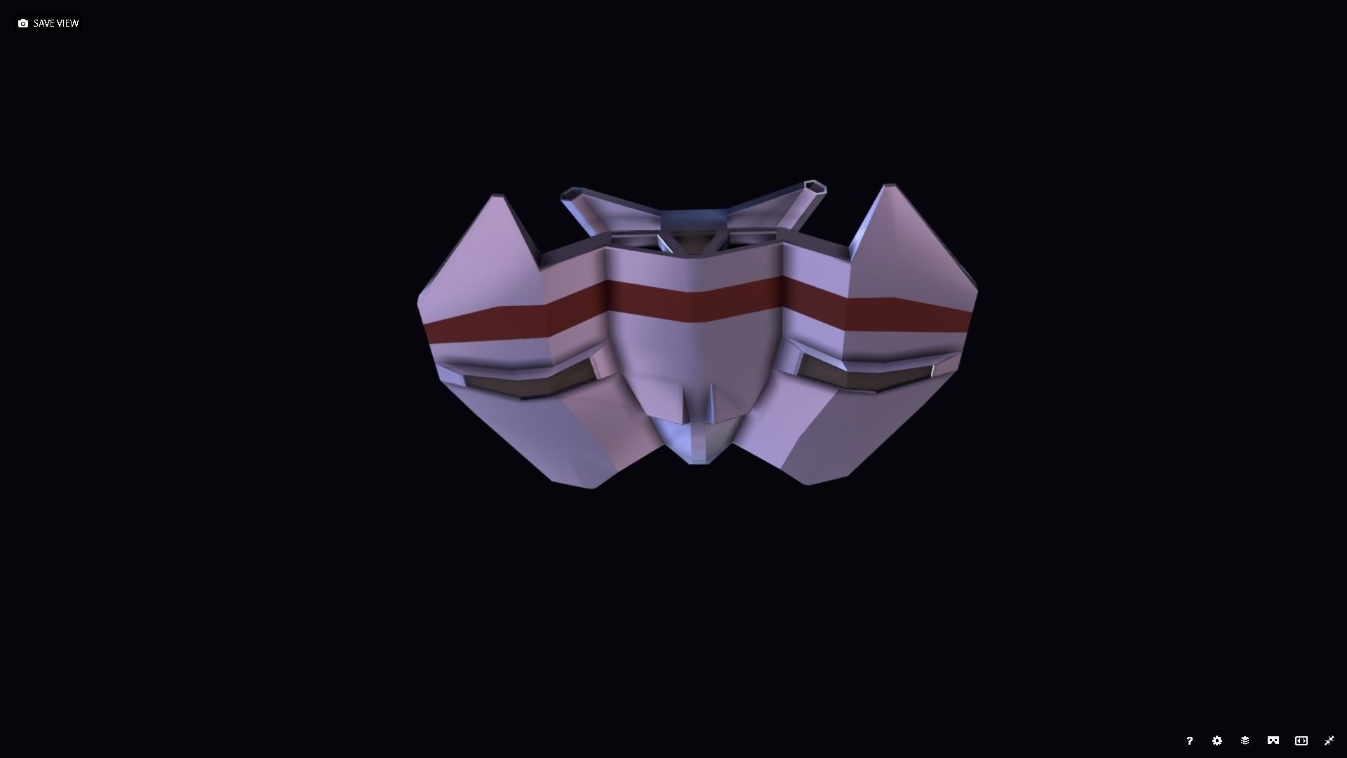 Spaceship - Fighter Low-poly 3D model_10