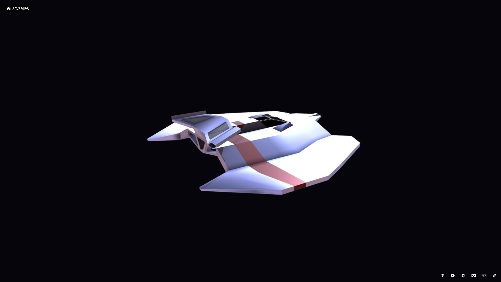 Spaceship - Fighter Low-poly 3D model_4