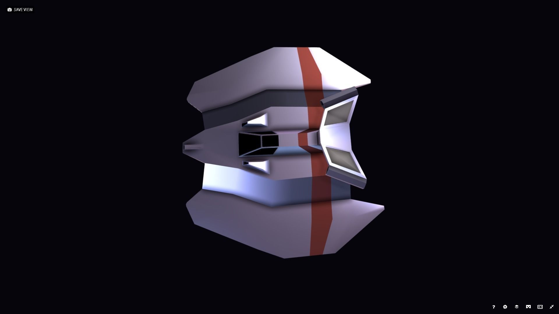 Spaceship - Fighter Low-poly 3D model_5