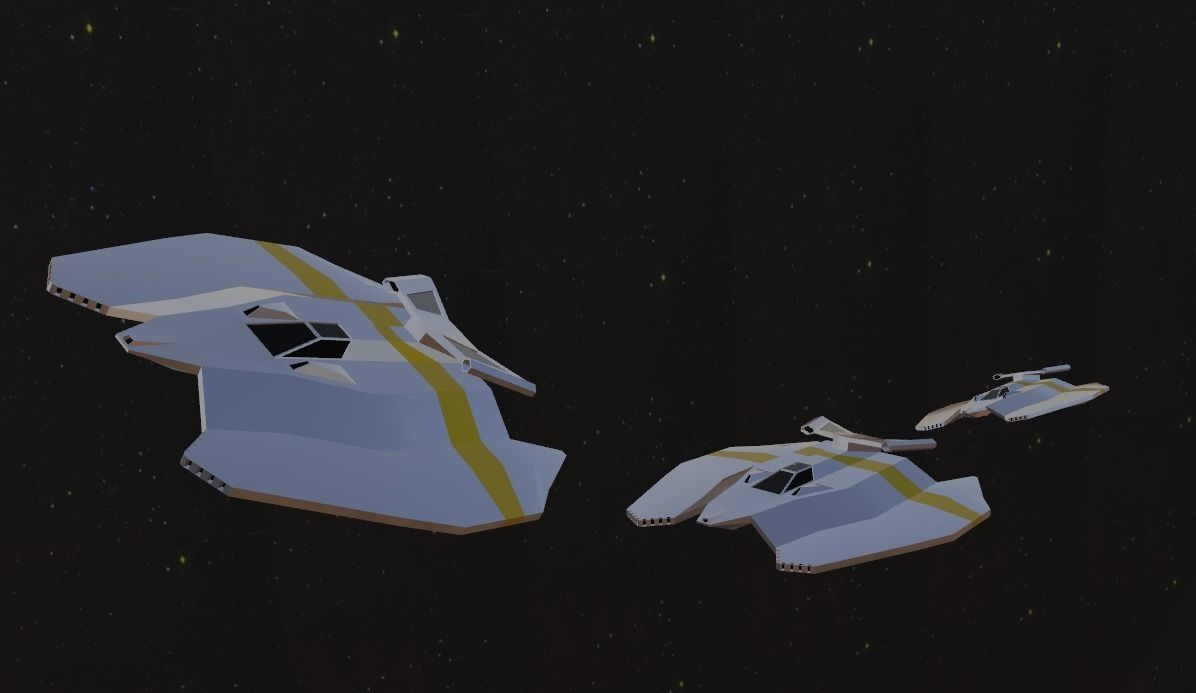 Spaceship - Fighter Low-poly 3D model_2