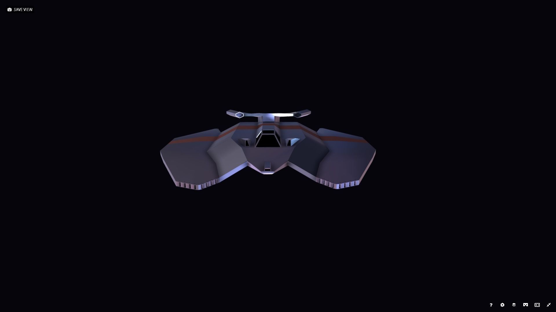 Spaceship - Fighter Low-poly 3D model_1