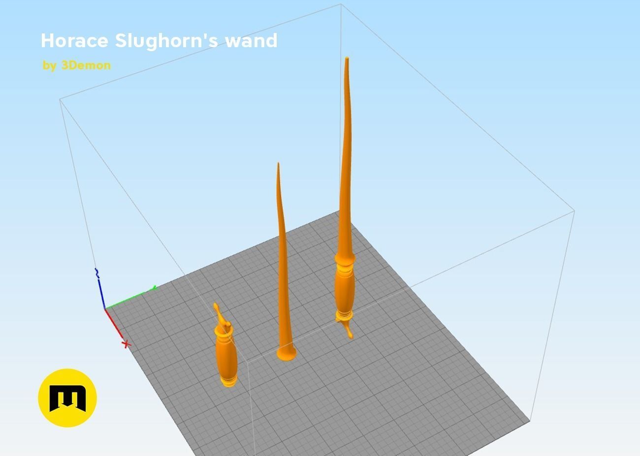 Wand of Horace Slughorn 3D print model_24