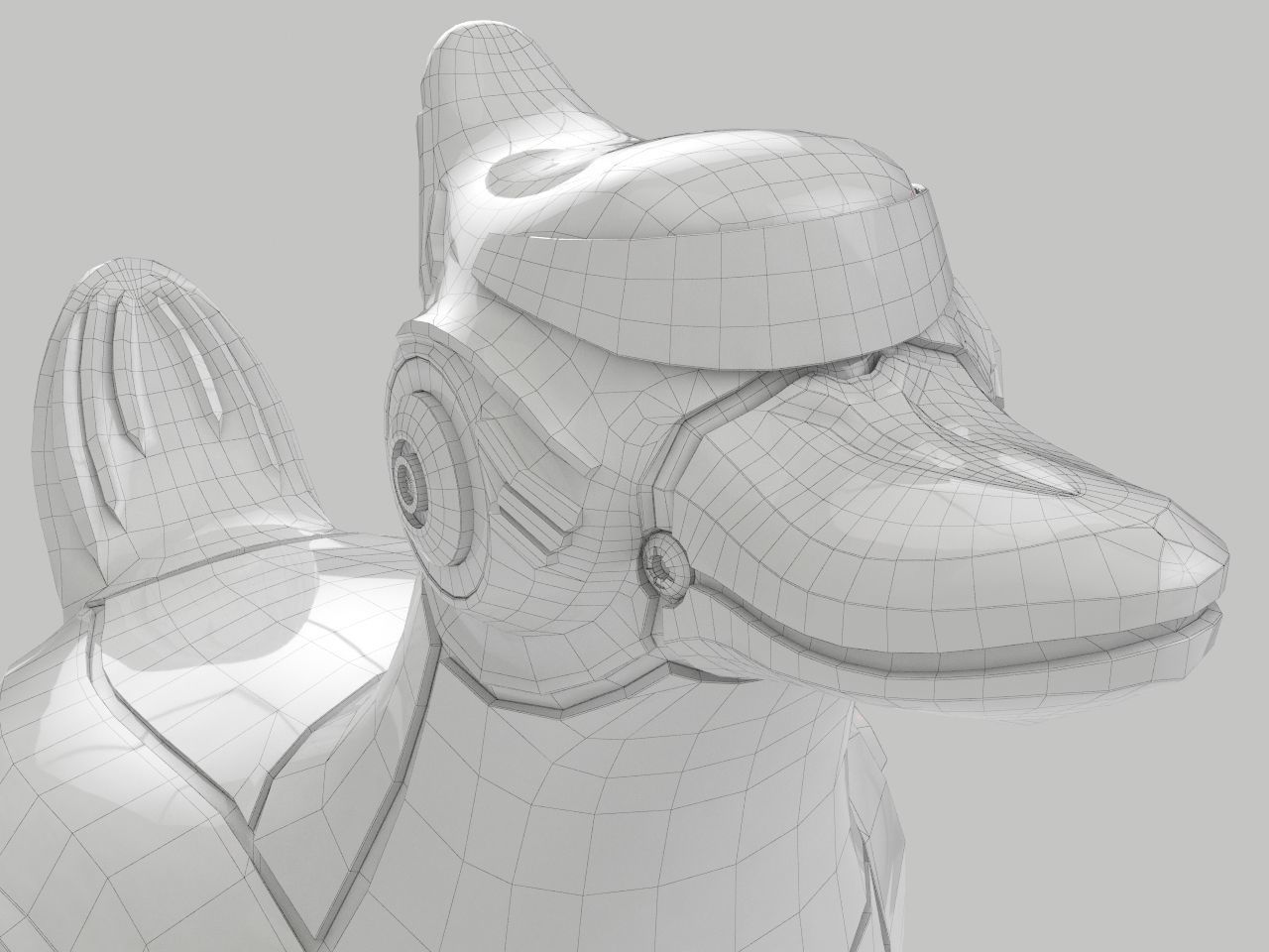 Robot Duck 3D model_8