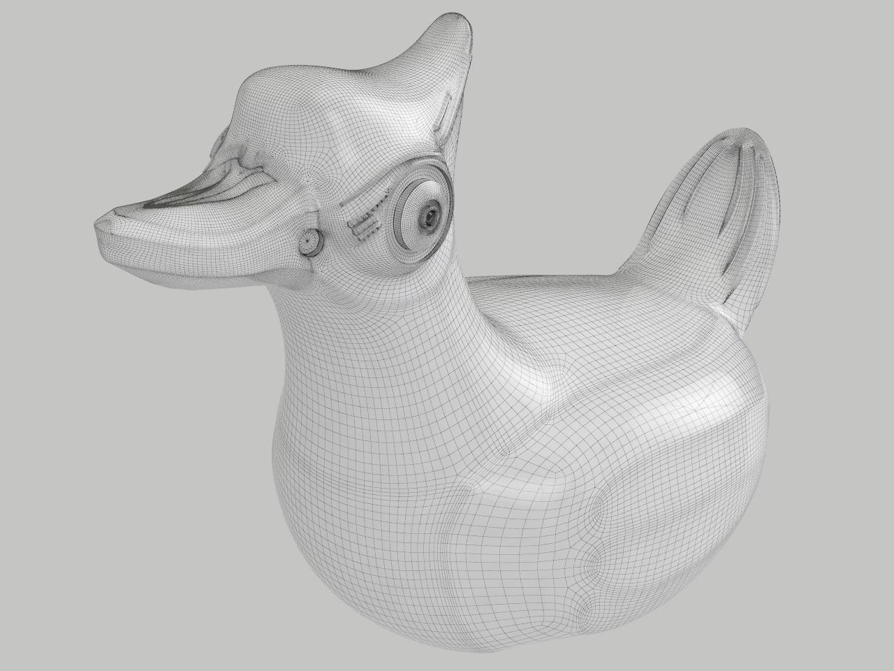 Robot Duck 3D model_11