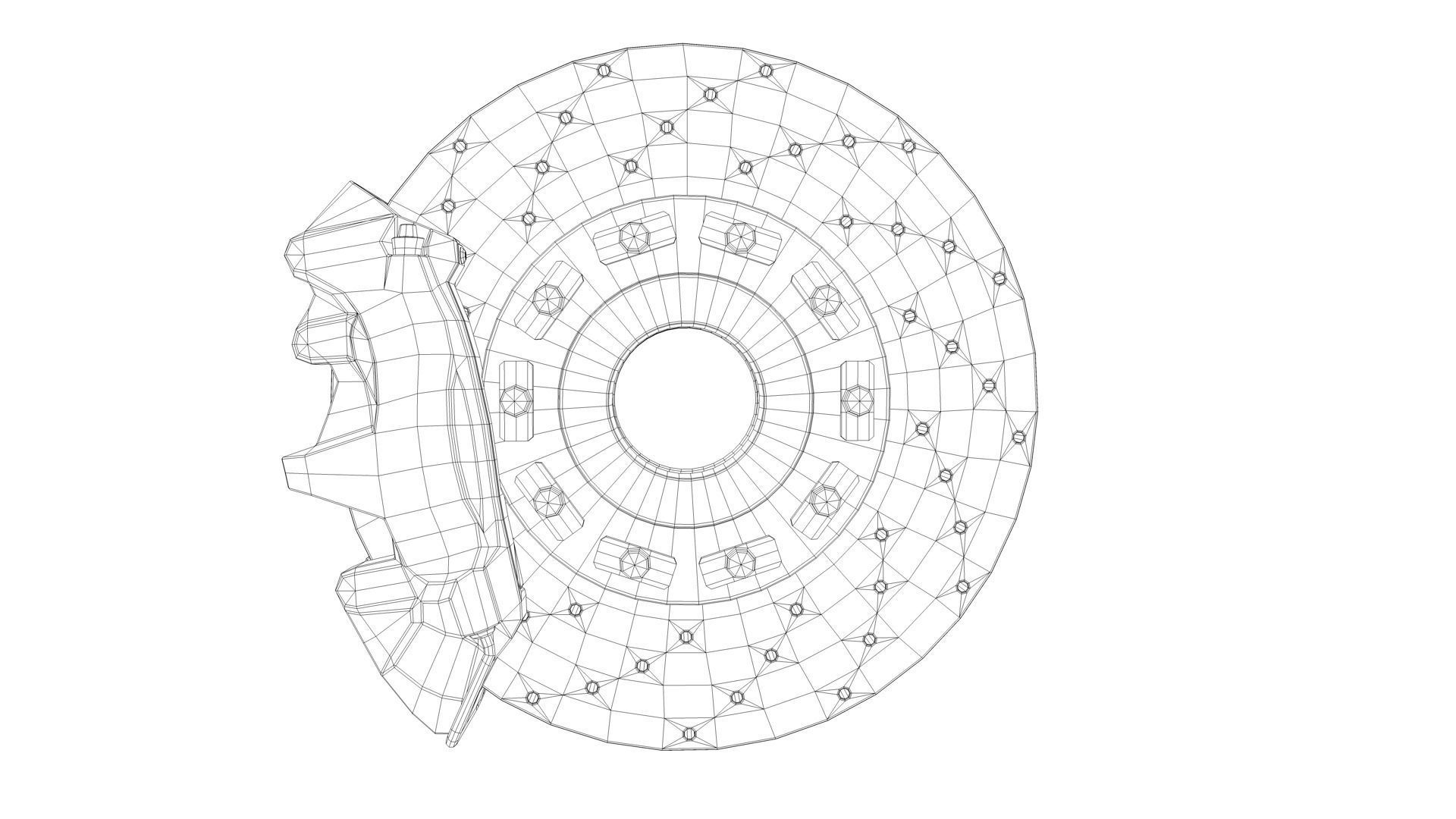 Car Wheel Game Ready Low-poly 3D model_7