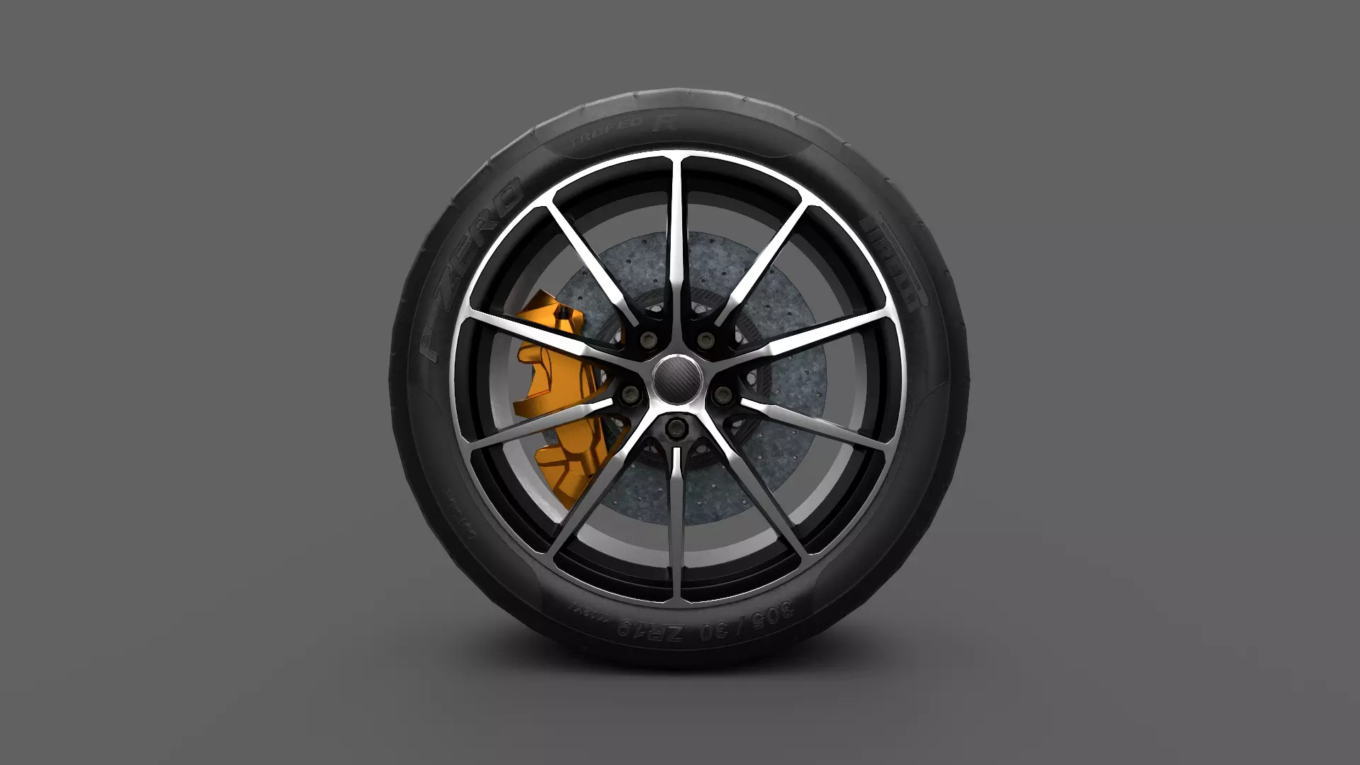 Car Wheel Game Ready Low-poly 3D model_0