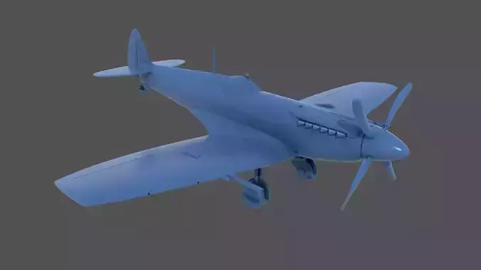 Spitfire MK XII - Personal license - 1-48 and 1-24 scale 3D print model