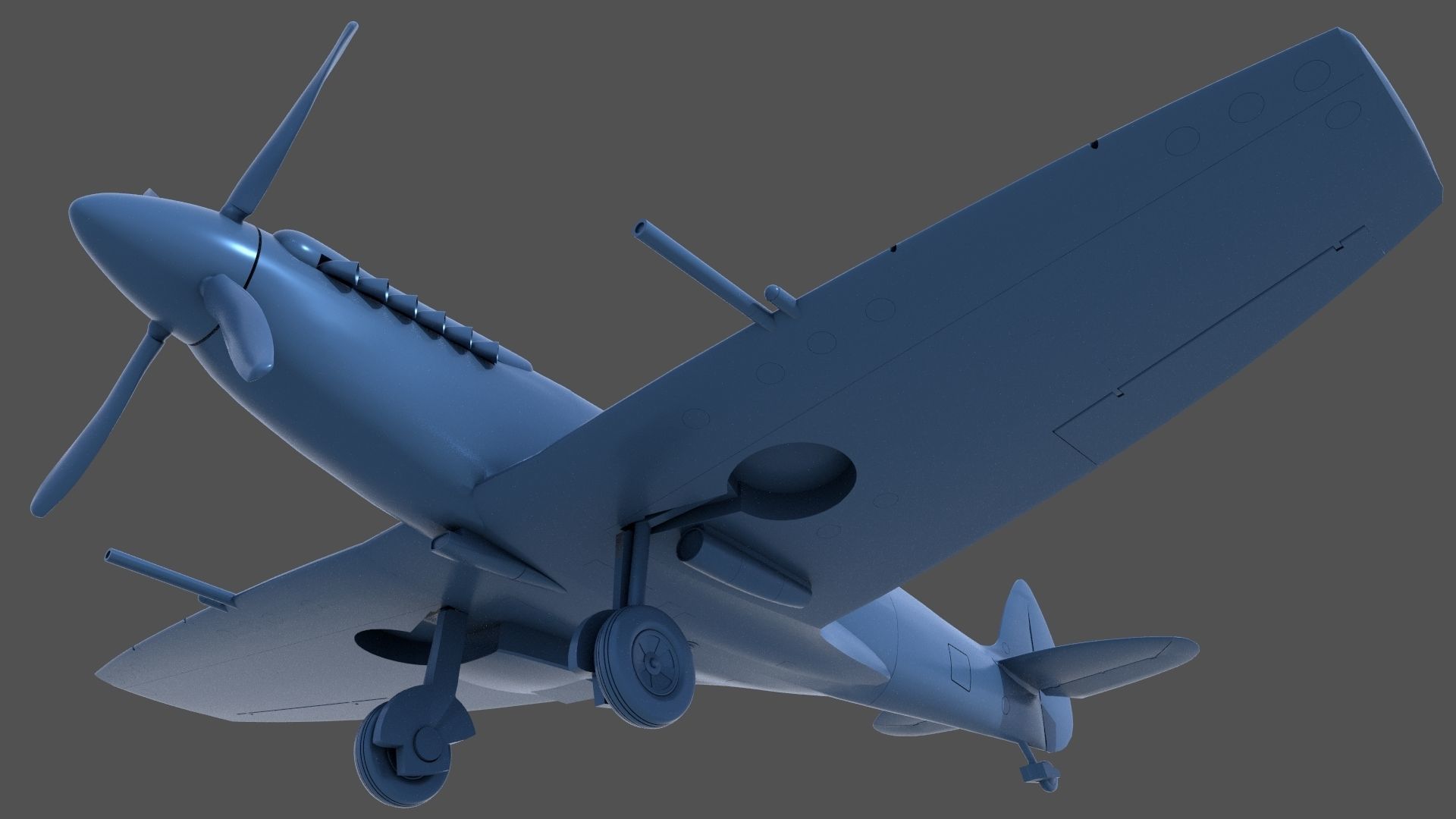Spitfire MK XII - Personal license - 1-48 and 1-24 scale 3D print model_4