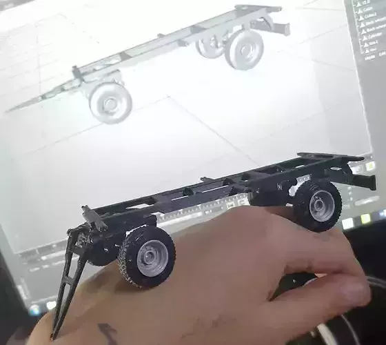 Trailer toy tractor 3D print model