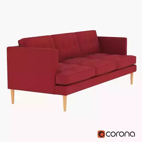 West Elm Peggy Mid-Century Sofa 3D model