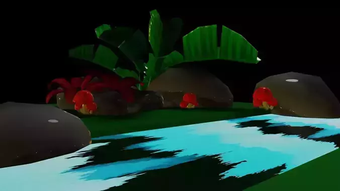 Simple fantasy forest asset