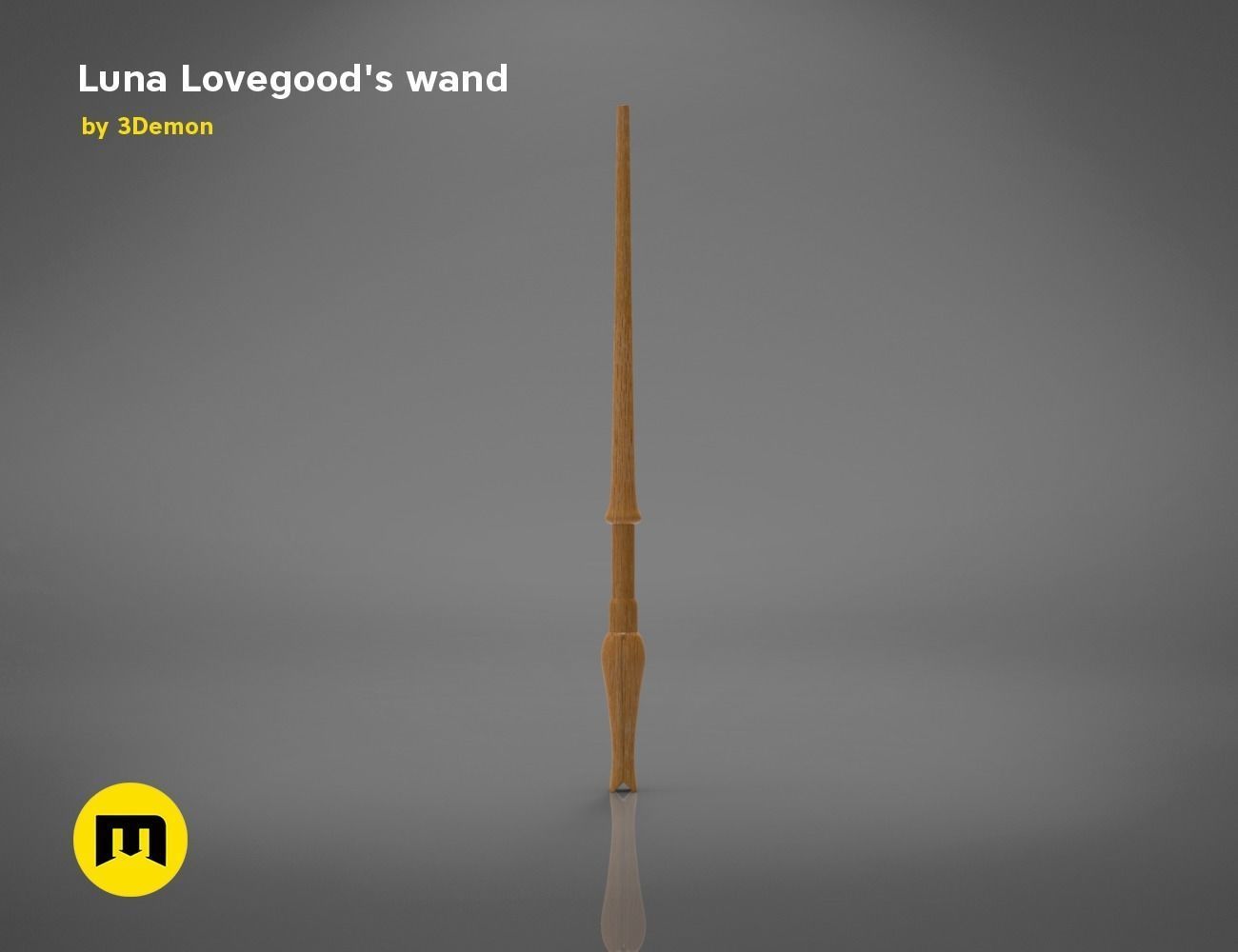 Wand of Luna Lovegood 3D print model_7